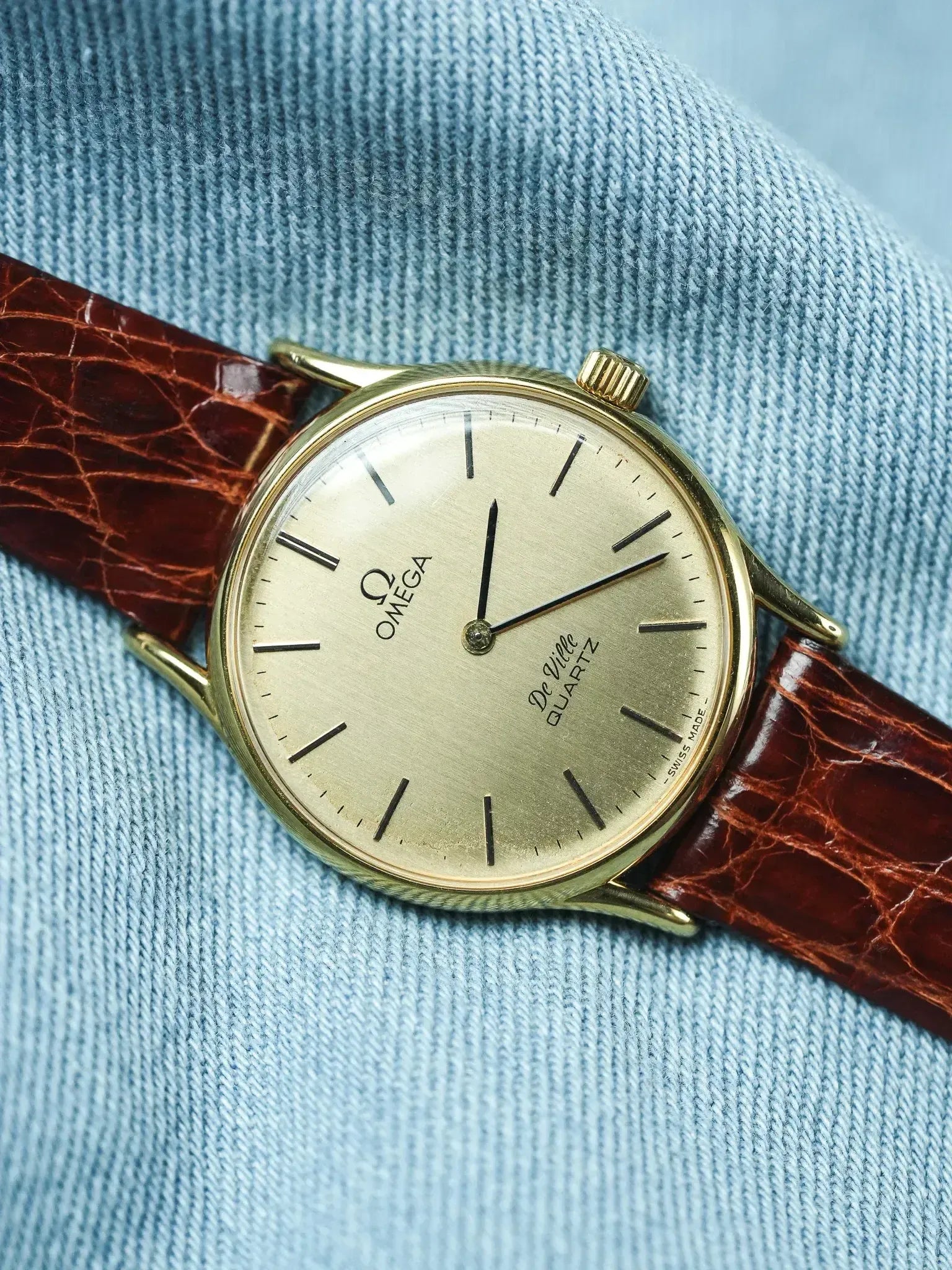 Omega - De Ville 191.0072 Quartz Gold Onyx Index - 1978 - Atelier