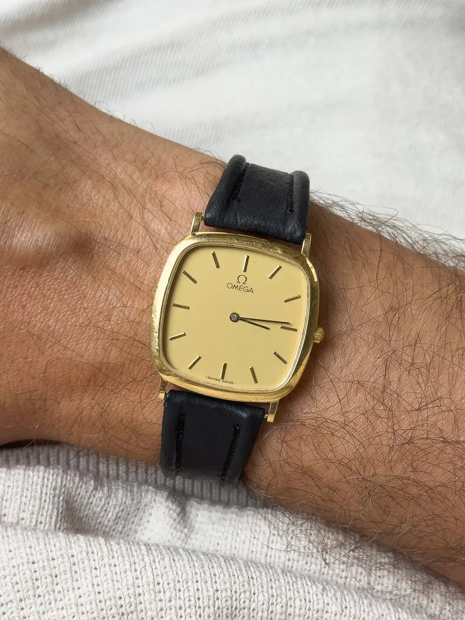 Omega - De Ville 195.0077 Cushion Gold EXTRA PLATE - 1991