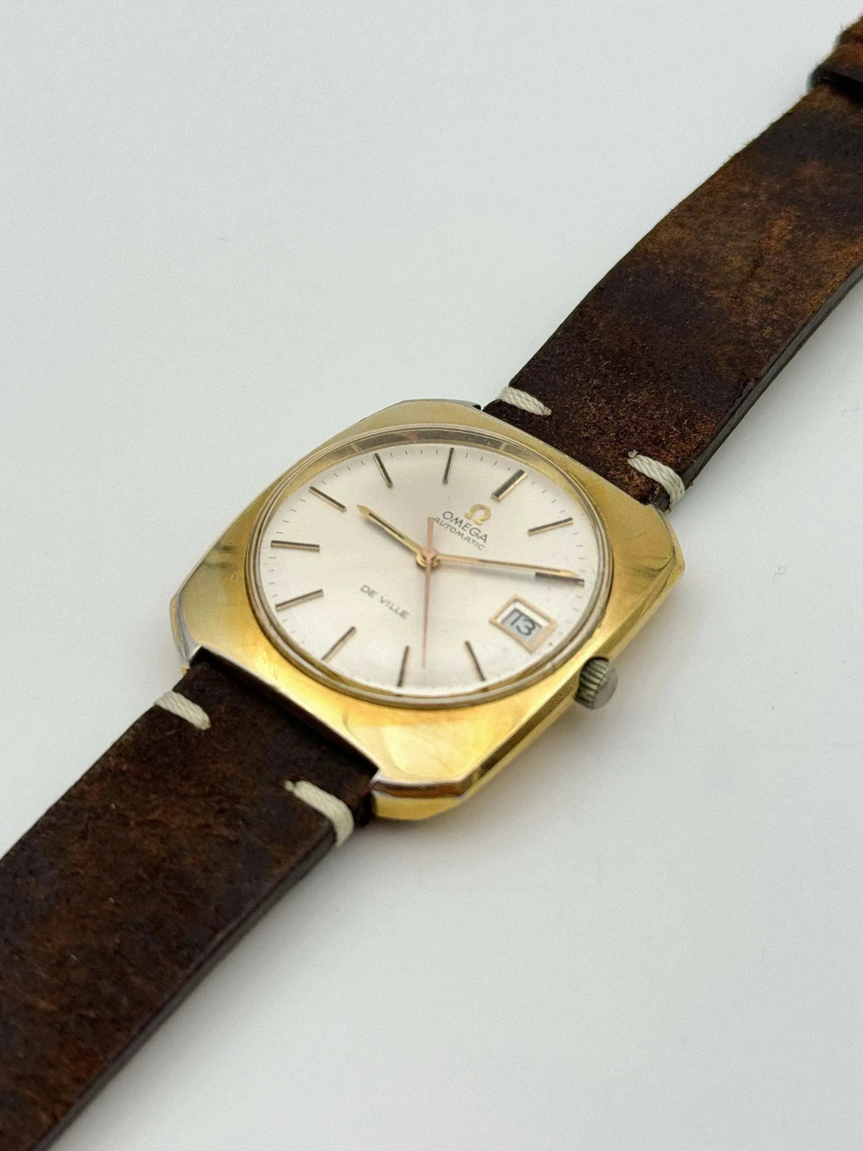 Omega - De Ville Carré Monobloc Plaqué or - 1970s - Atelier Victor