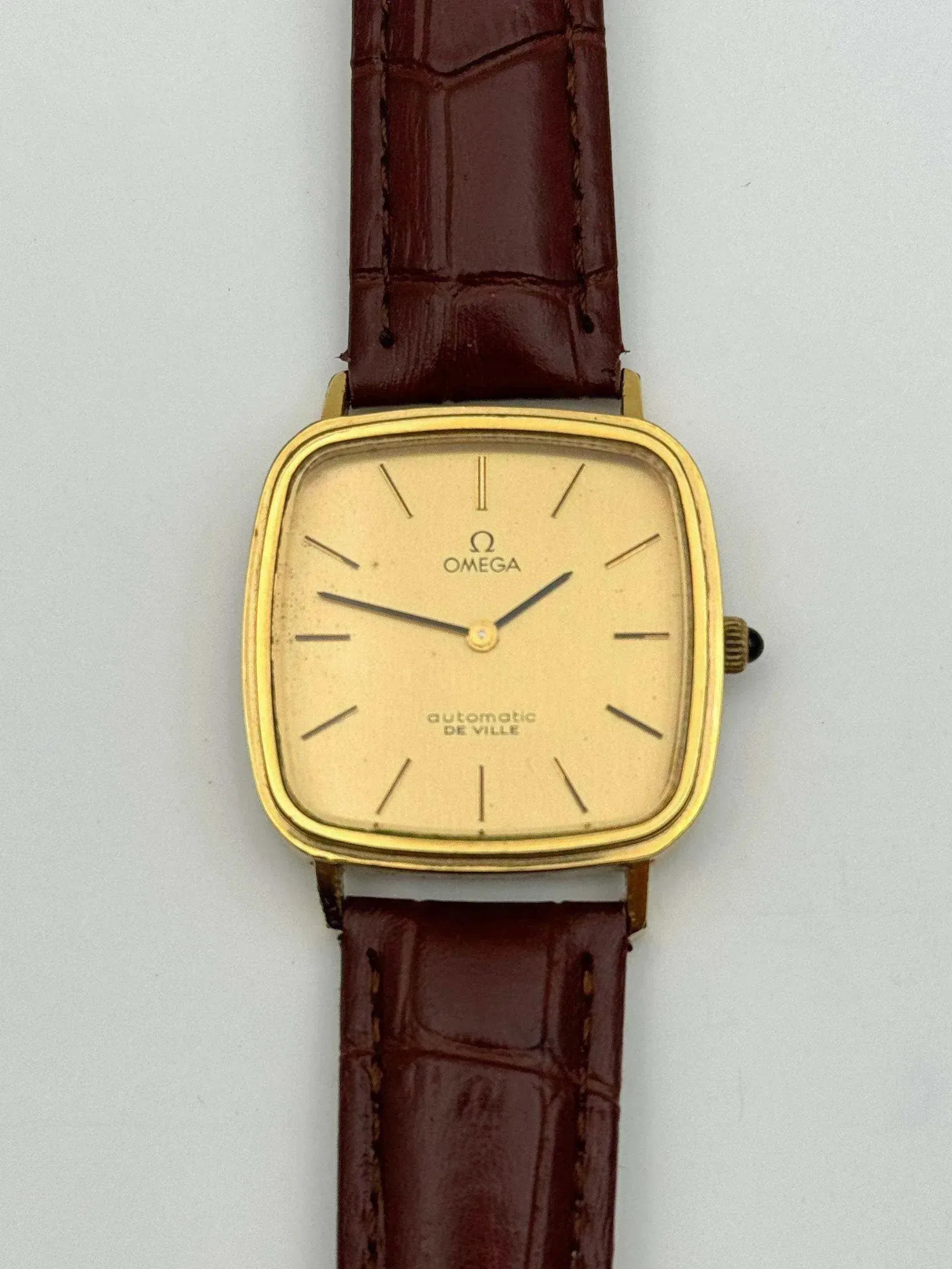 Omega - De Ville Carrée Plaqué or Cabochon - 1973 - Atelier Victor