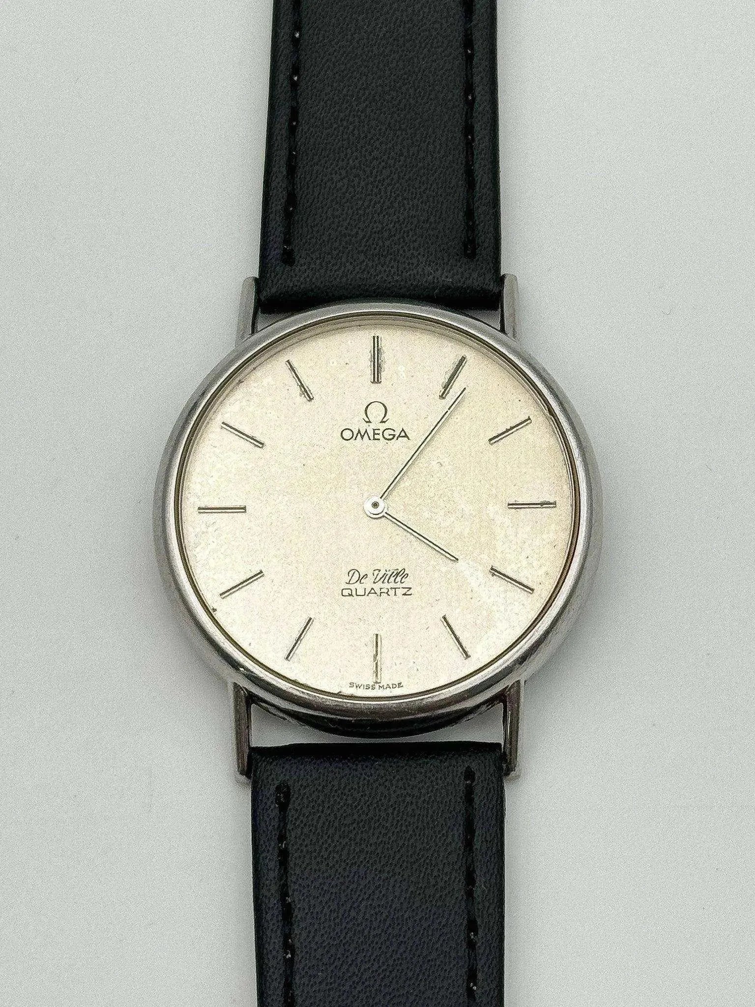 Omega - De ville Circle Blanc Patiné - 1977 - Atelier Victor Paris - Vintage Watch Shop Dubai