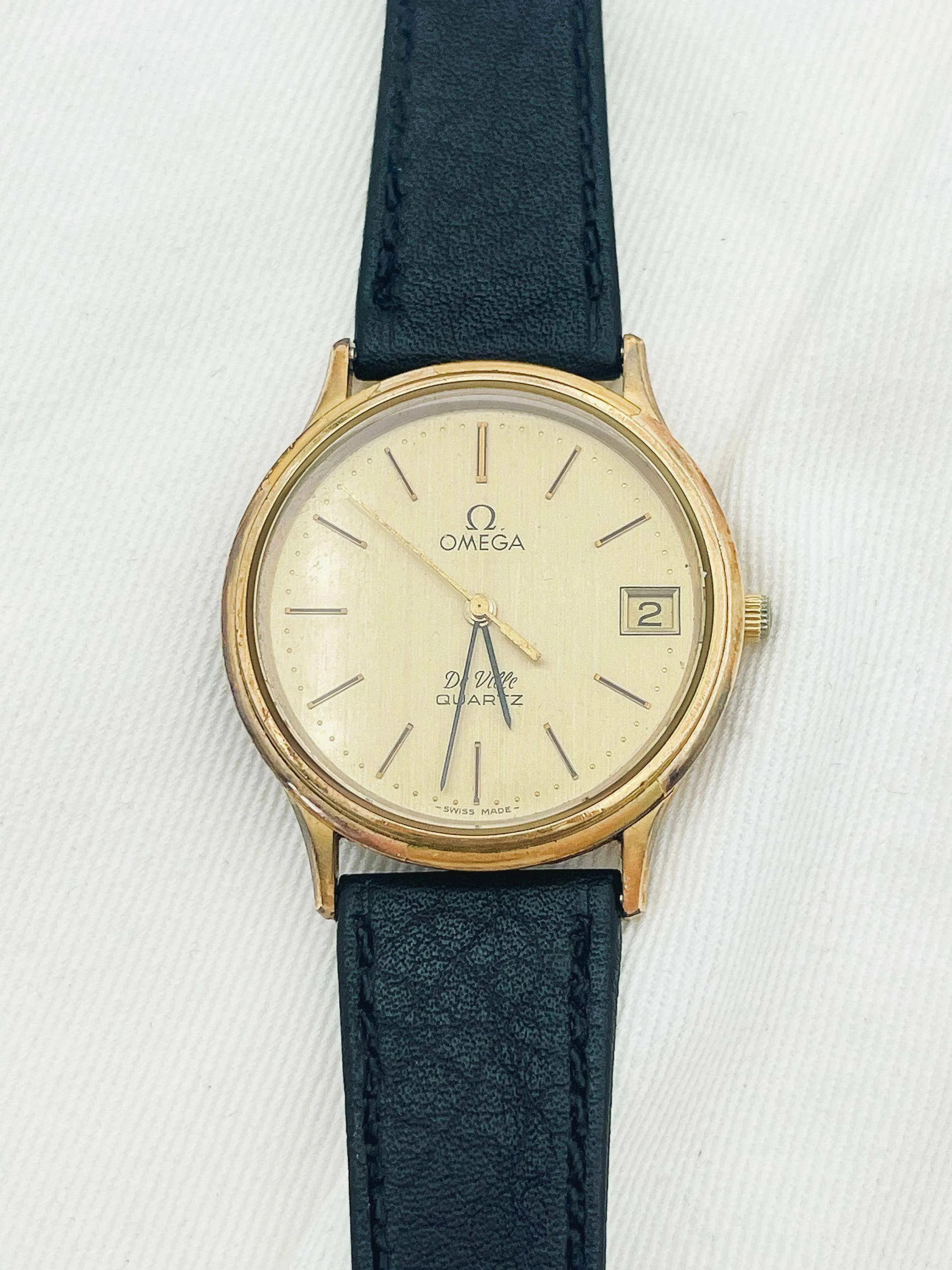 Omega - De Ville Gold Circle Date - 1980 - Atelier Victor Paris - Vintage Watch Shop Dubai
