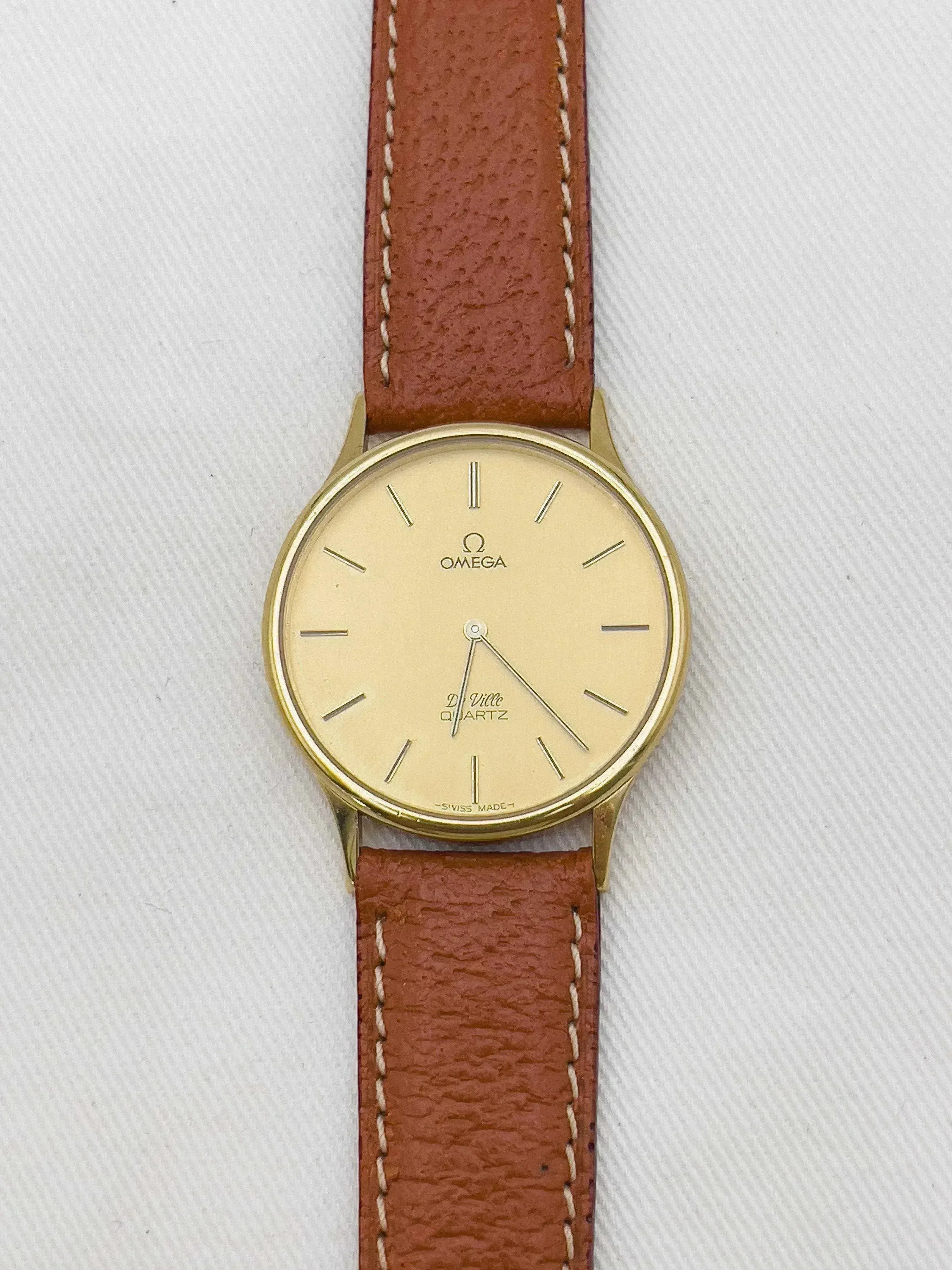 Omega - De Ville Gold Circle Poussoir Marron - 1980 - Atelier Victor