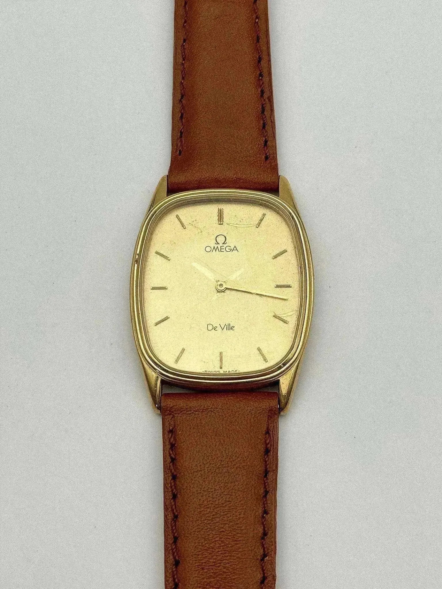 Omega - De Ville Gold Tonneau Bracelet Marron - 1979 - Atelier Victor
