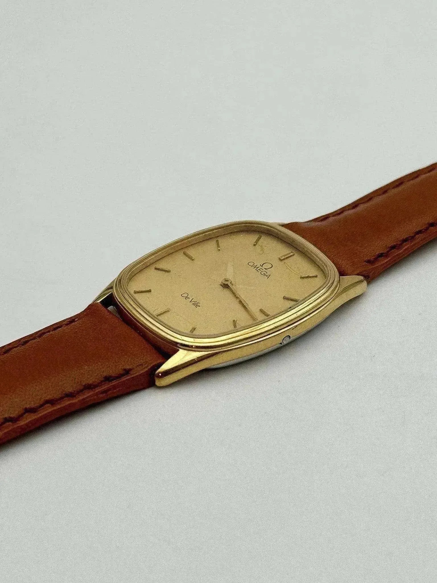 Omega - De Ville Gold Tonneau Bracelet Marron - 1979 - Atelier Victor