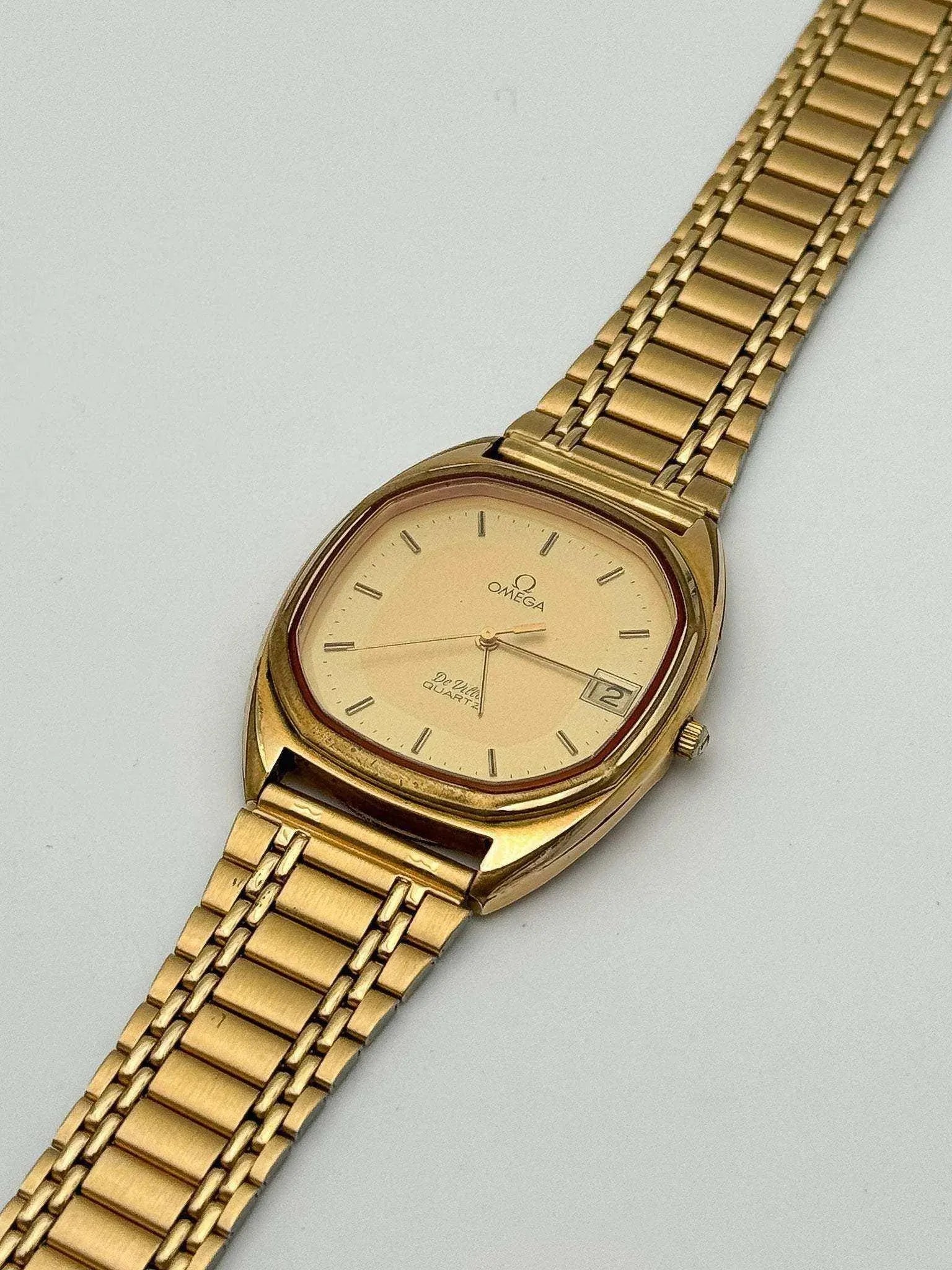 Omega - De Ville Oversized Tonneau Gold - 1978 - Atelier Victor Paris - Vintage Watch Shop Dubai