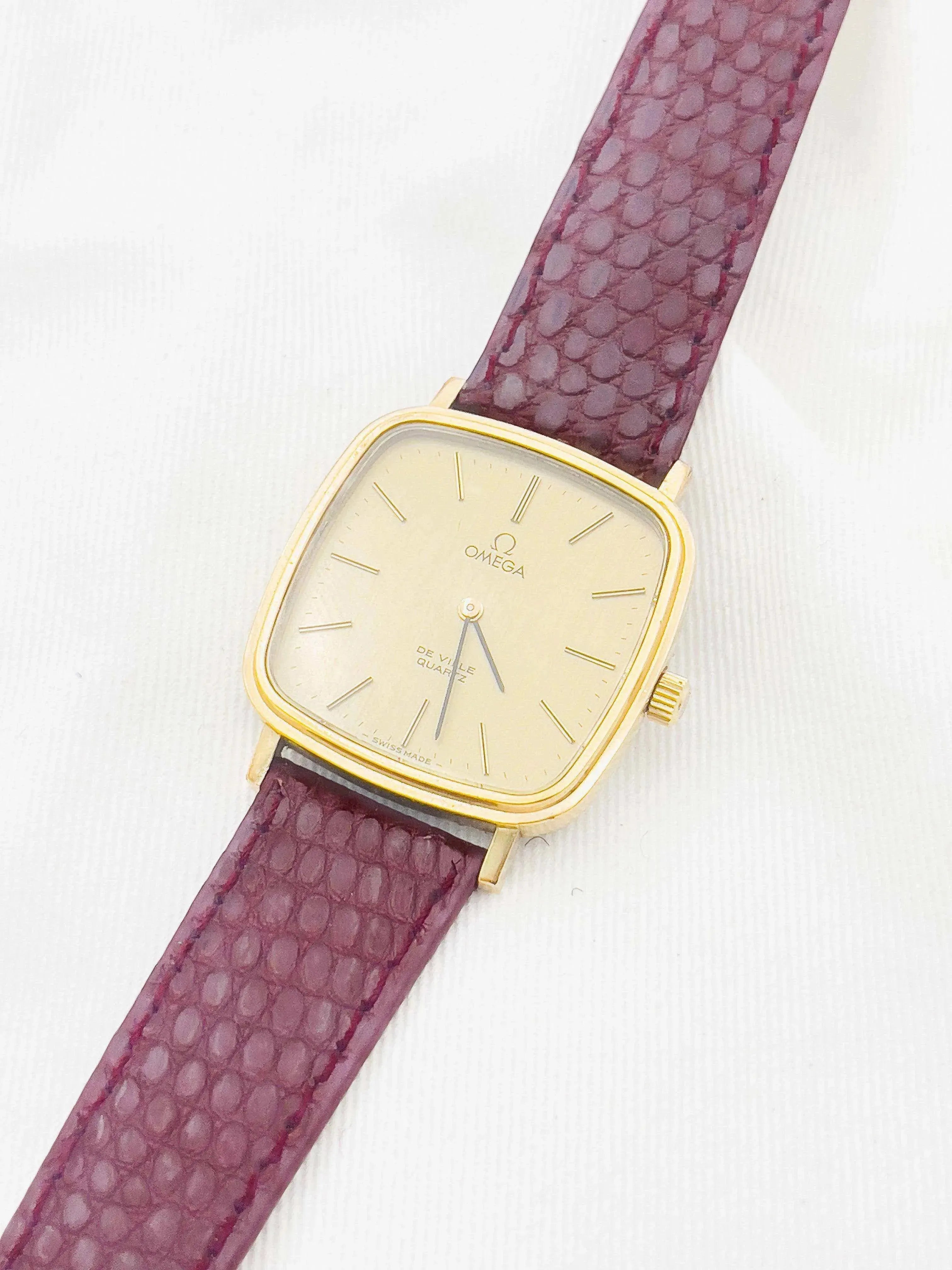 Omega - De Ville Quartz Plaqué or Carré - 1978 - Atelier Victor Paris - Vintage Watch Shop Dubai