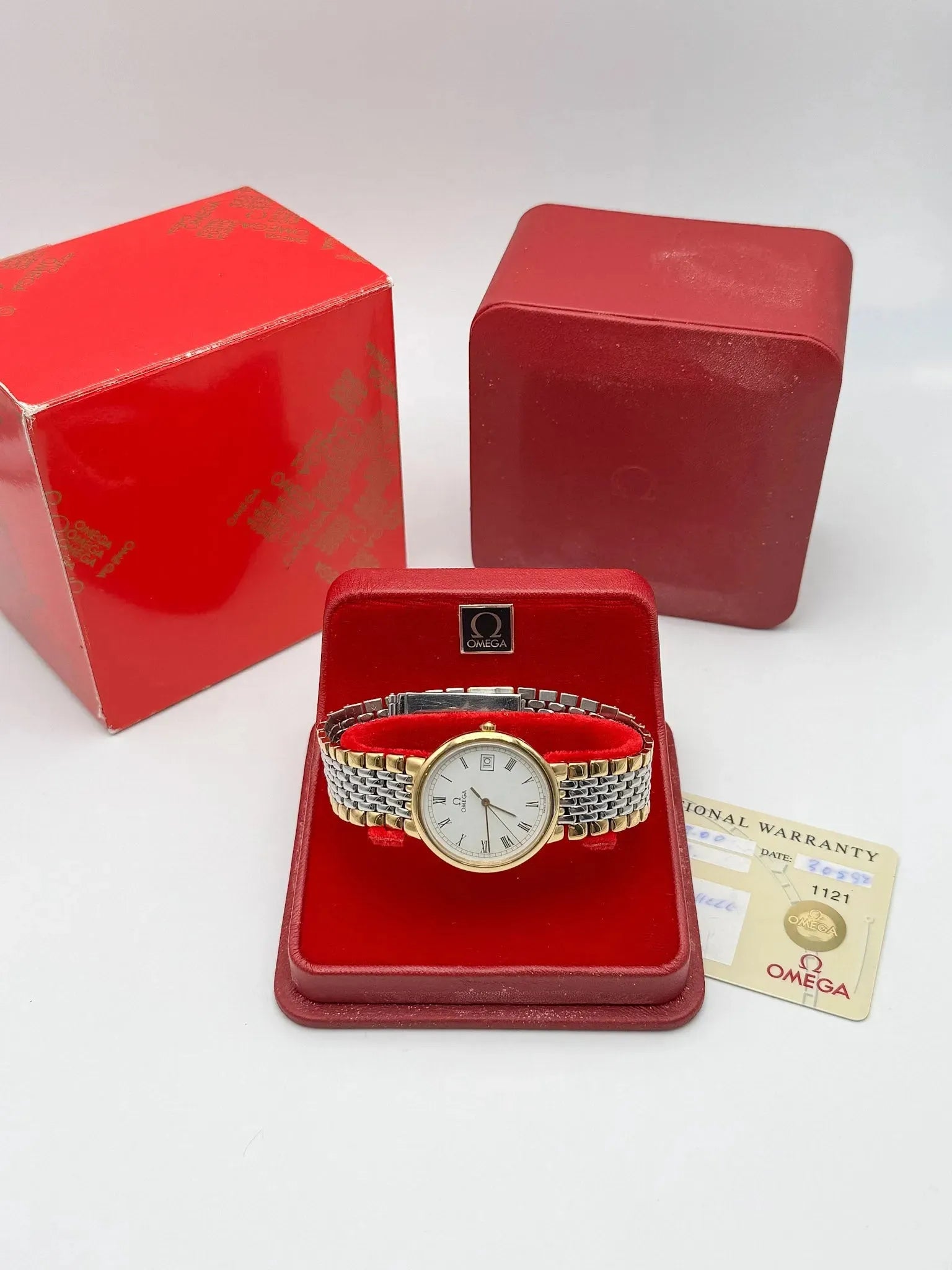 Omega - De Ville Romain Acier Or - NOS - FULL SET - 1994 - Atelier Victor Paris - Vintage Watch Shop Dubai