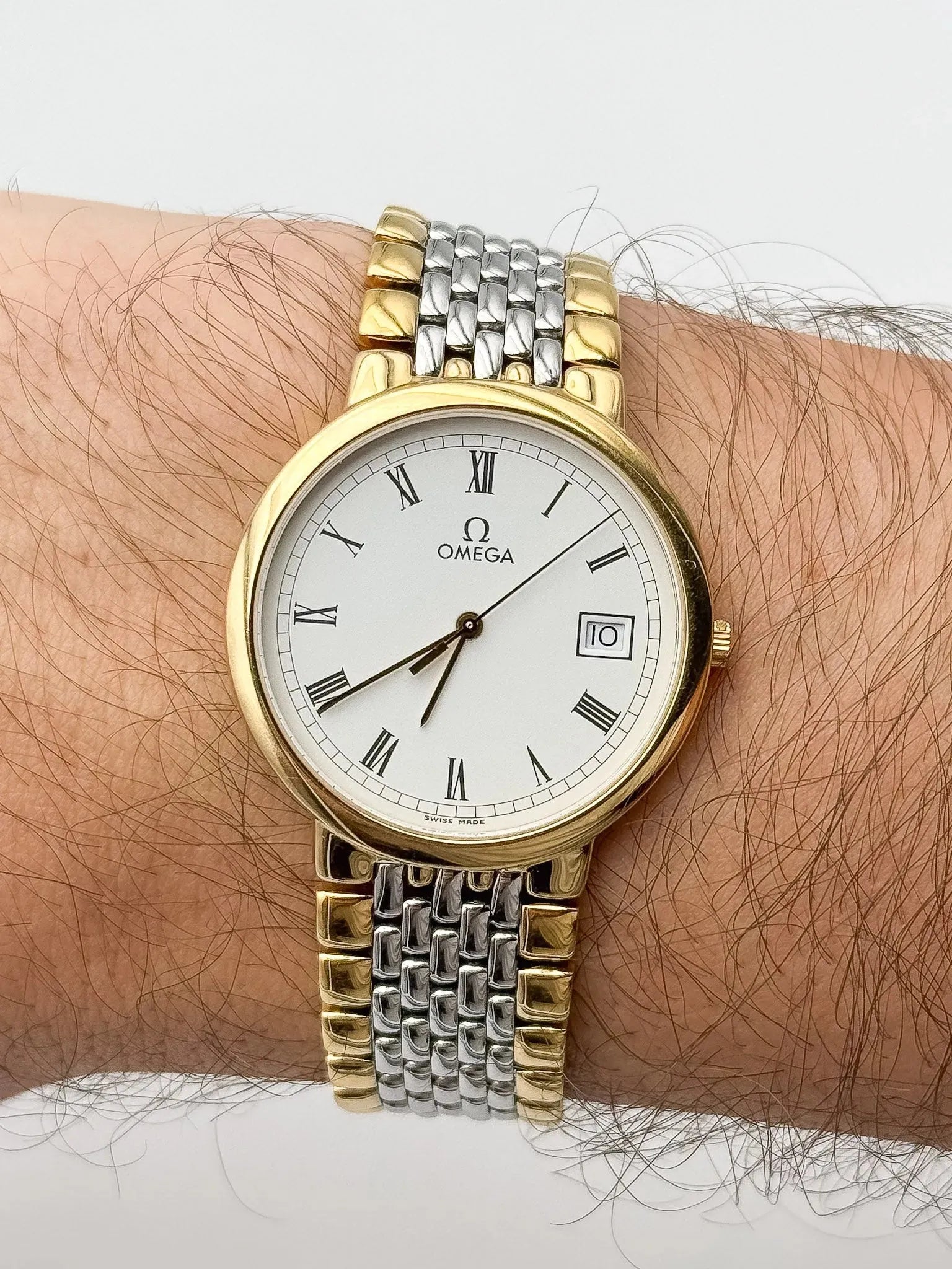 Omega - De Ville Romain Acier Or - NOS - FULL SET - 1994 - Atelier Victor Paris - Vintage Watch Shop Dubai