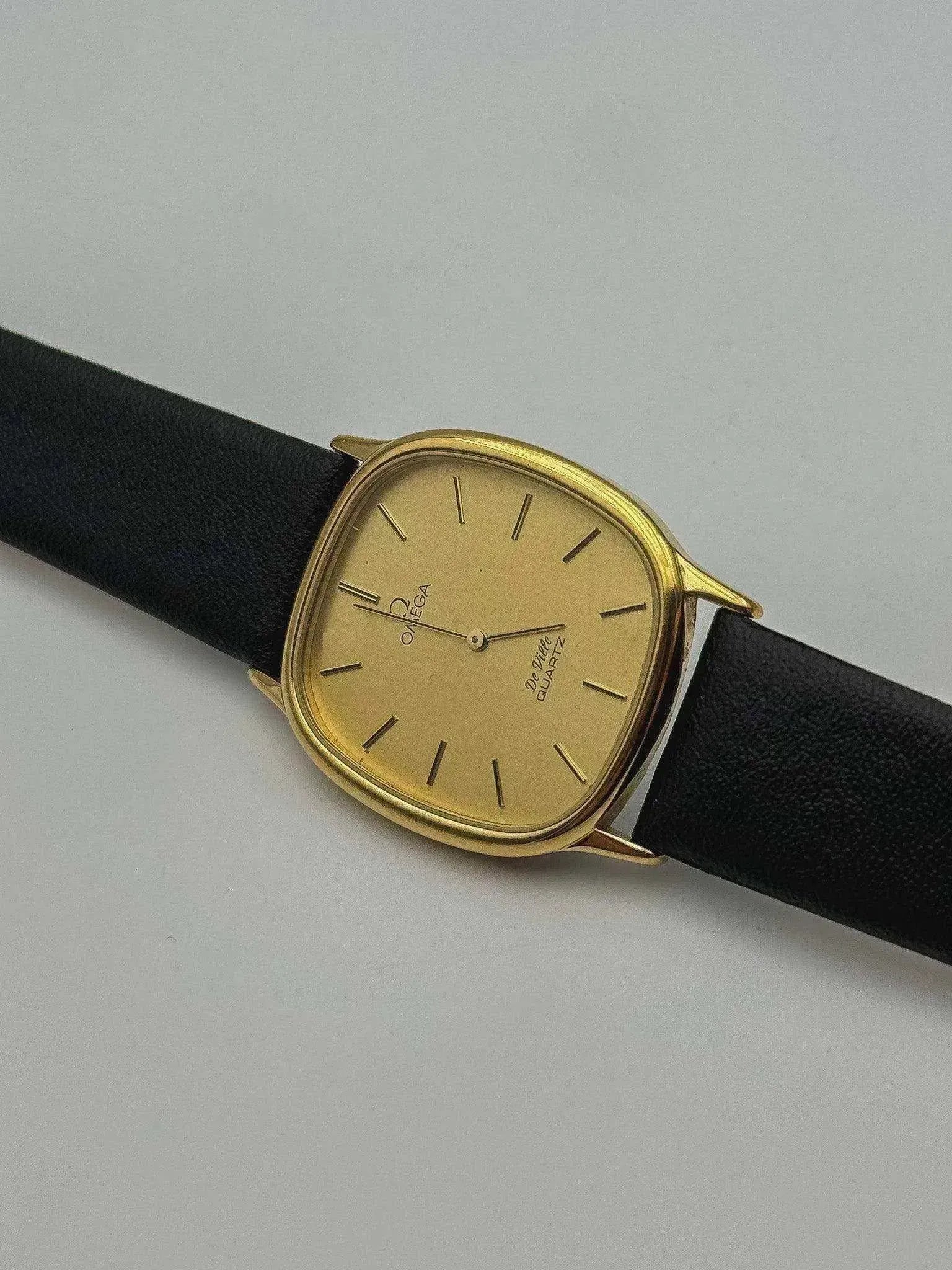 Omega - De Ville Tonneau Arrondi Gold - 1980s - Atelier Victor