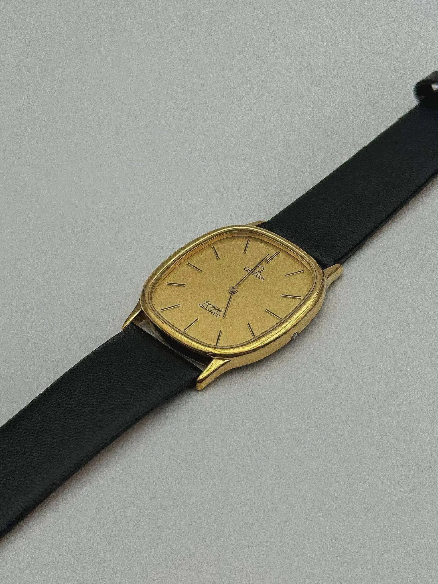 Omega - De Ville Tonneau Arrondi Gold - 1980s - Atelier Victor Paris - Vintage Watch Shop Dubai