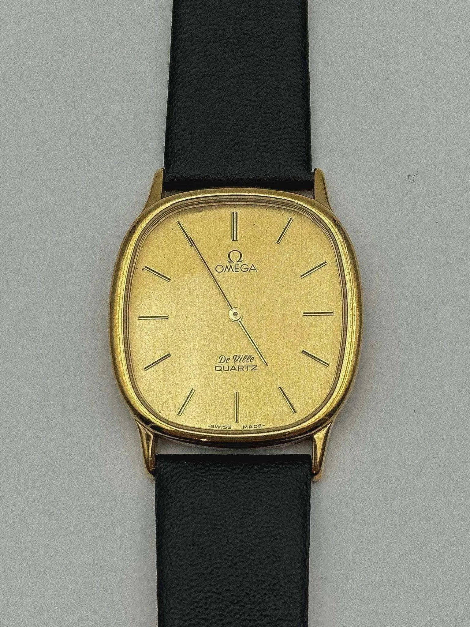 Omega - De Ville Tonneau Arrondi Gold - 1980s - Atelier Victor Paris - Vintage Watch Shop Dubai