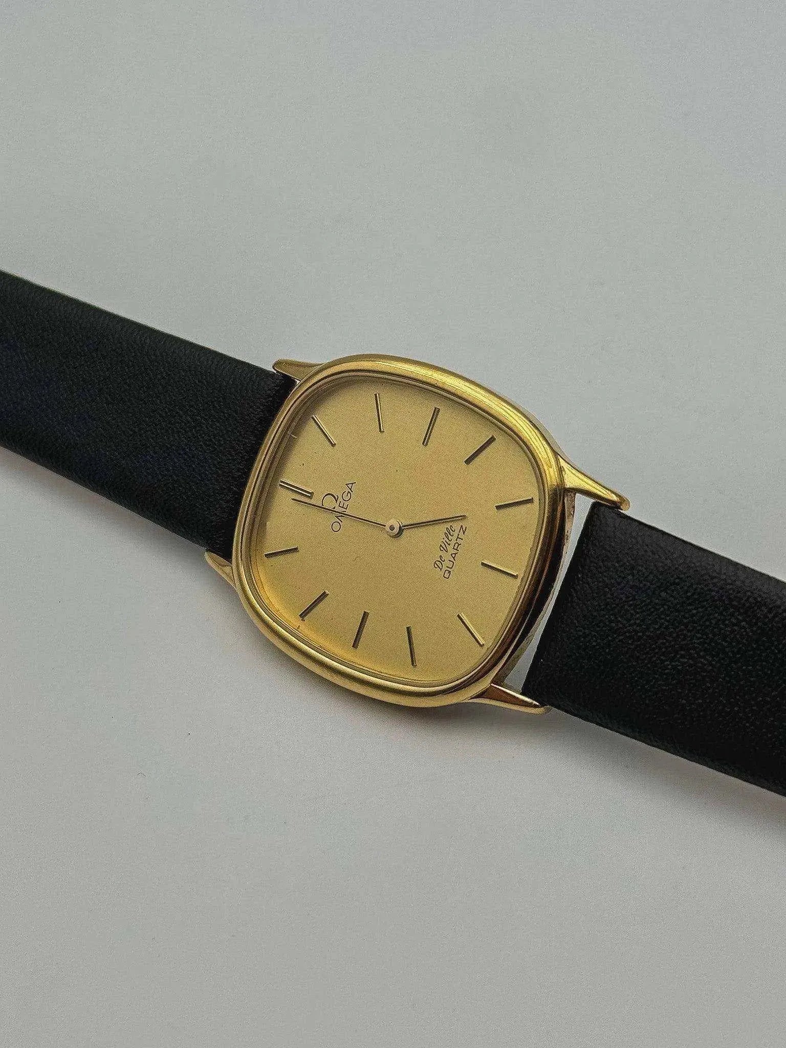 Omega - De Ville Tonneau Arrondi Gold - 1980s - Atelier Victor Paris - Vintage Watch Shop Dubai