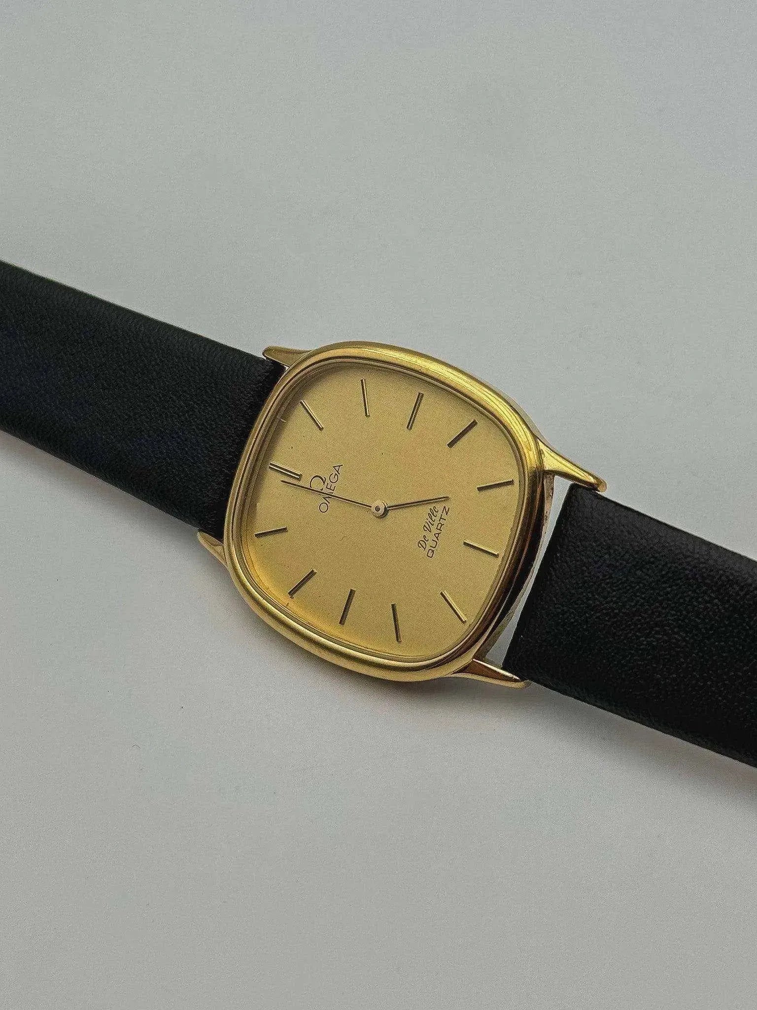 Omega - De Ville Tonneau Arrondi Gold - 1980s - Atelier Victor - Vintage  Shop