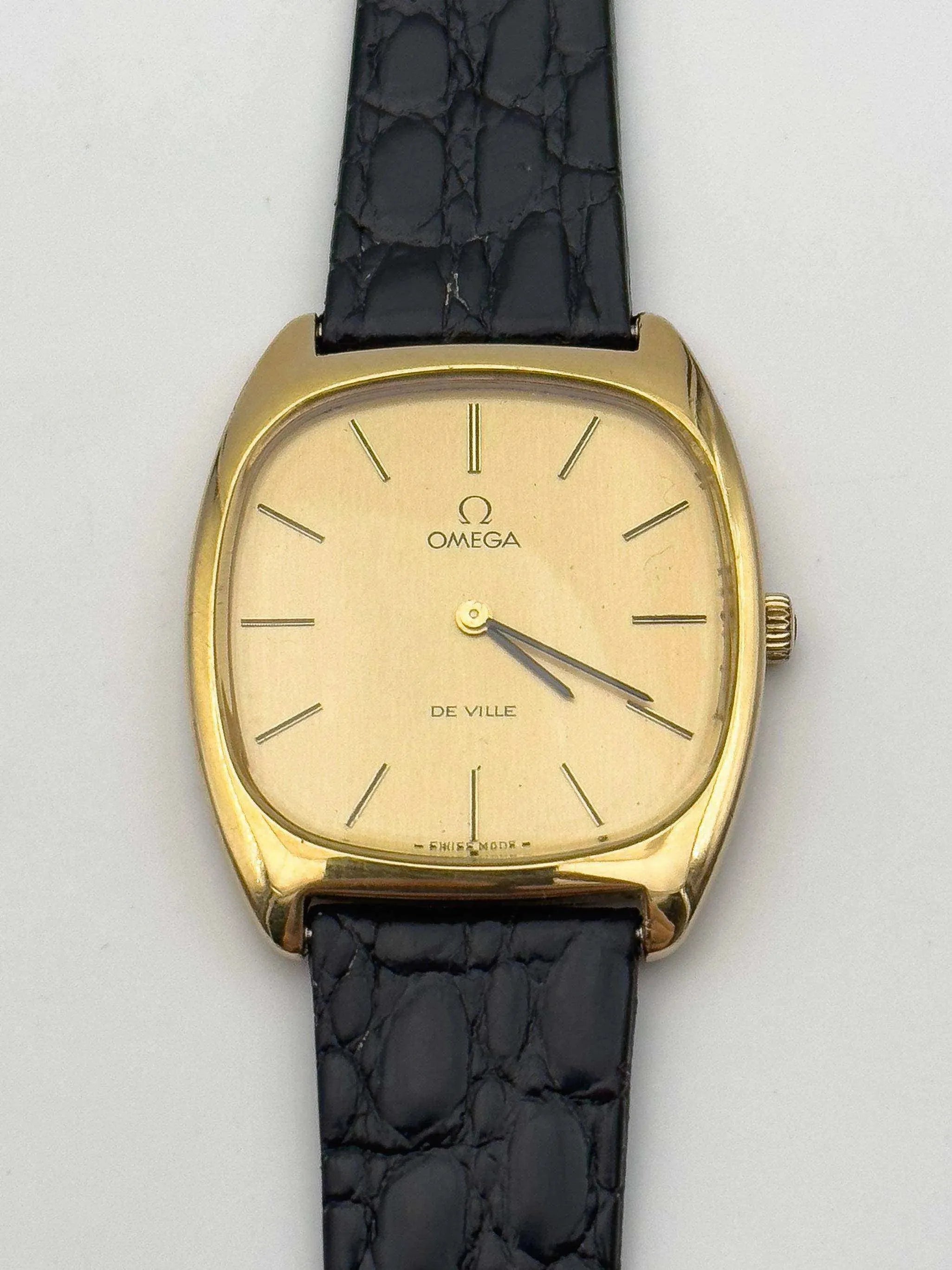 Omega - De Ville Tonneau Gold Meca - 1977 - Atelier Victor Paris - Vintage Watch Shop Dubai