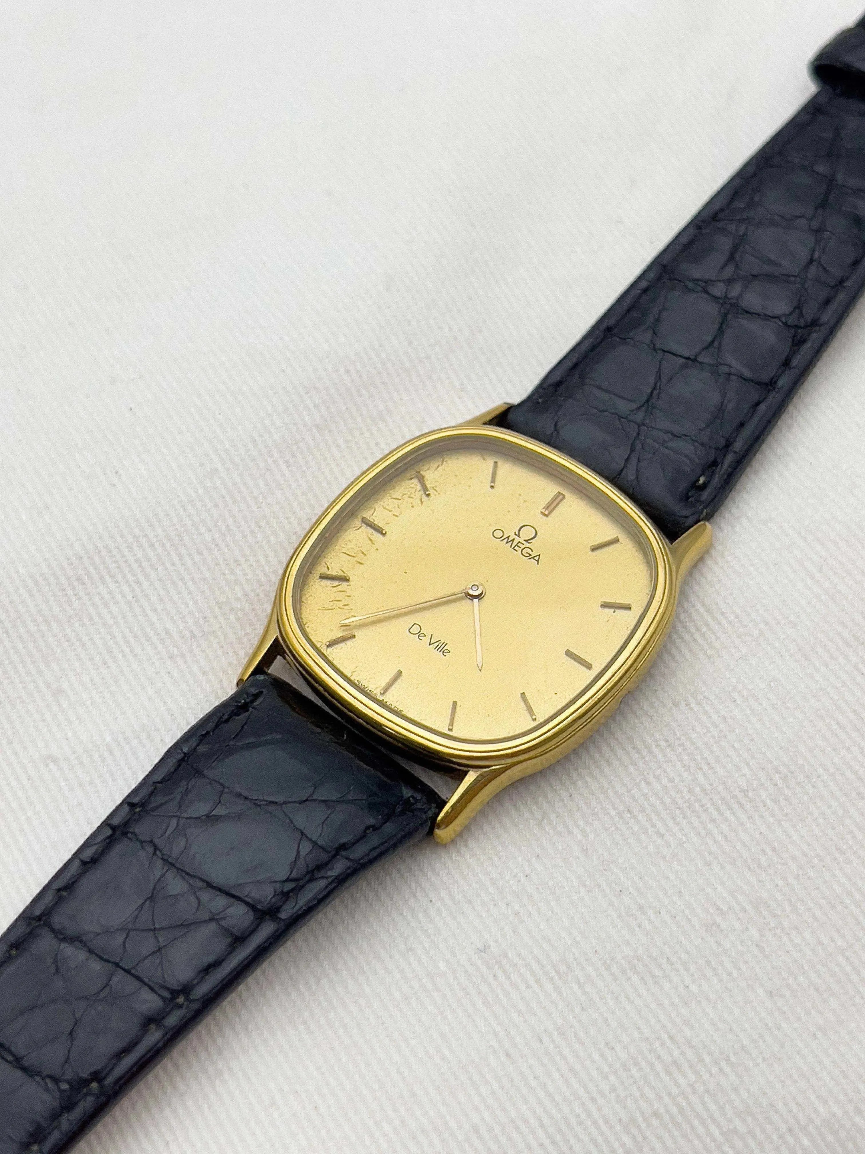 Omega - De Ville Tonneau Gold Patiné - 1970's - Atelier Victor Paris - Vintage Watch Shop Dubai