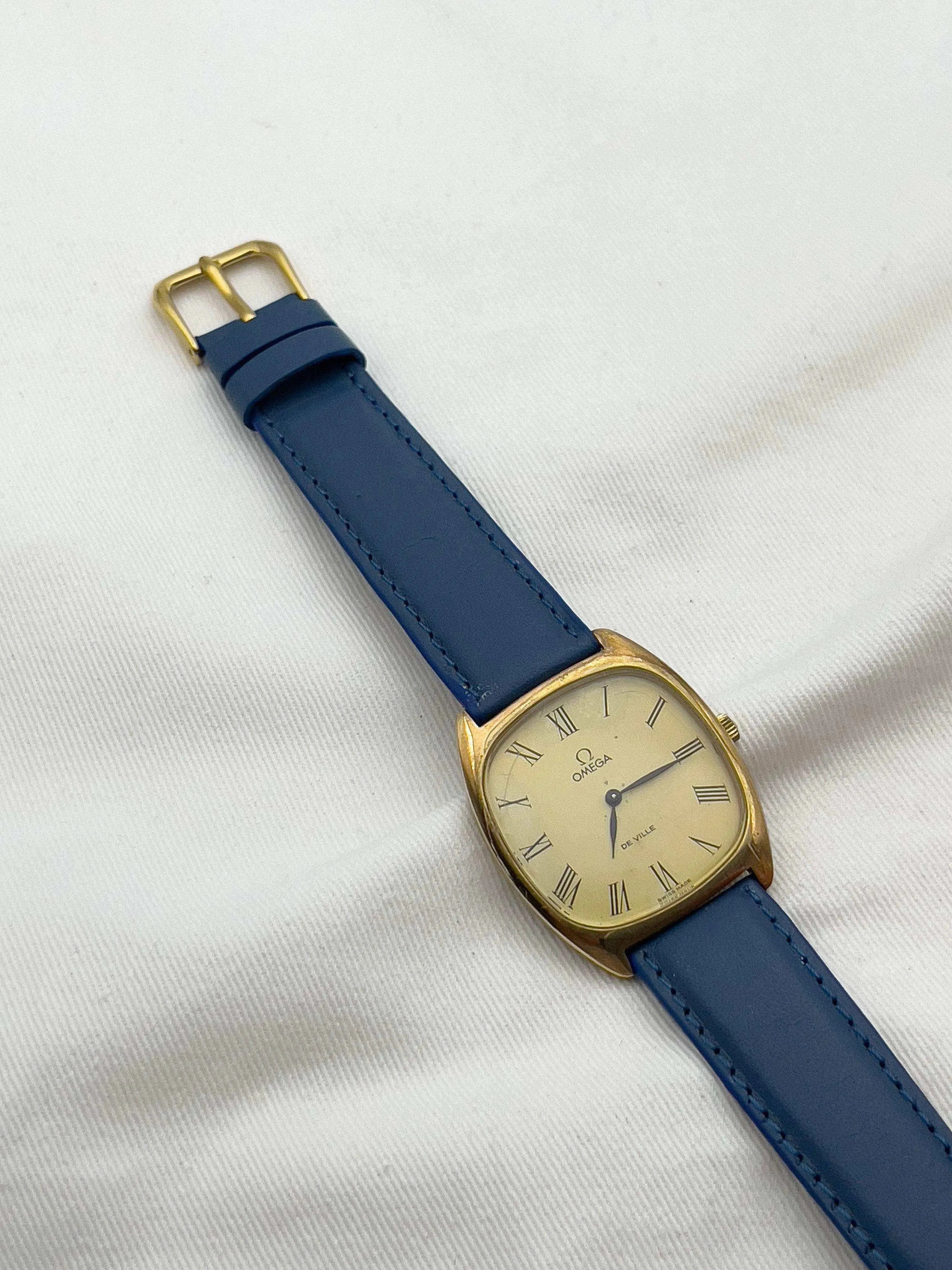 Omega - De Ville Tonneau Gold Romain - 1975 - Atelier Victor Paris - Vintage Watch Shop Dubai