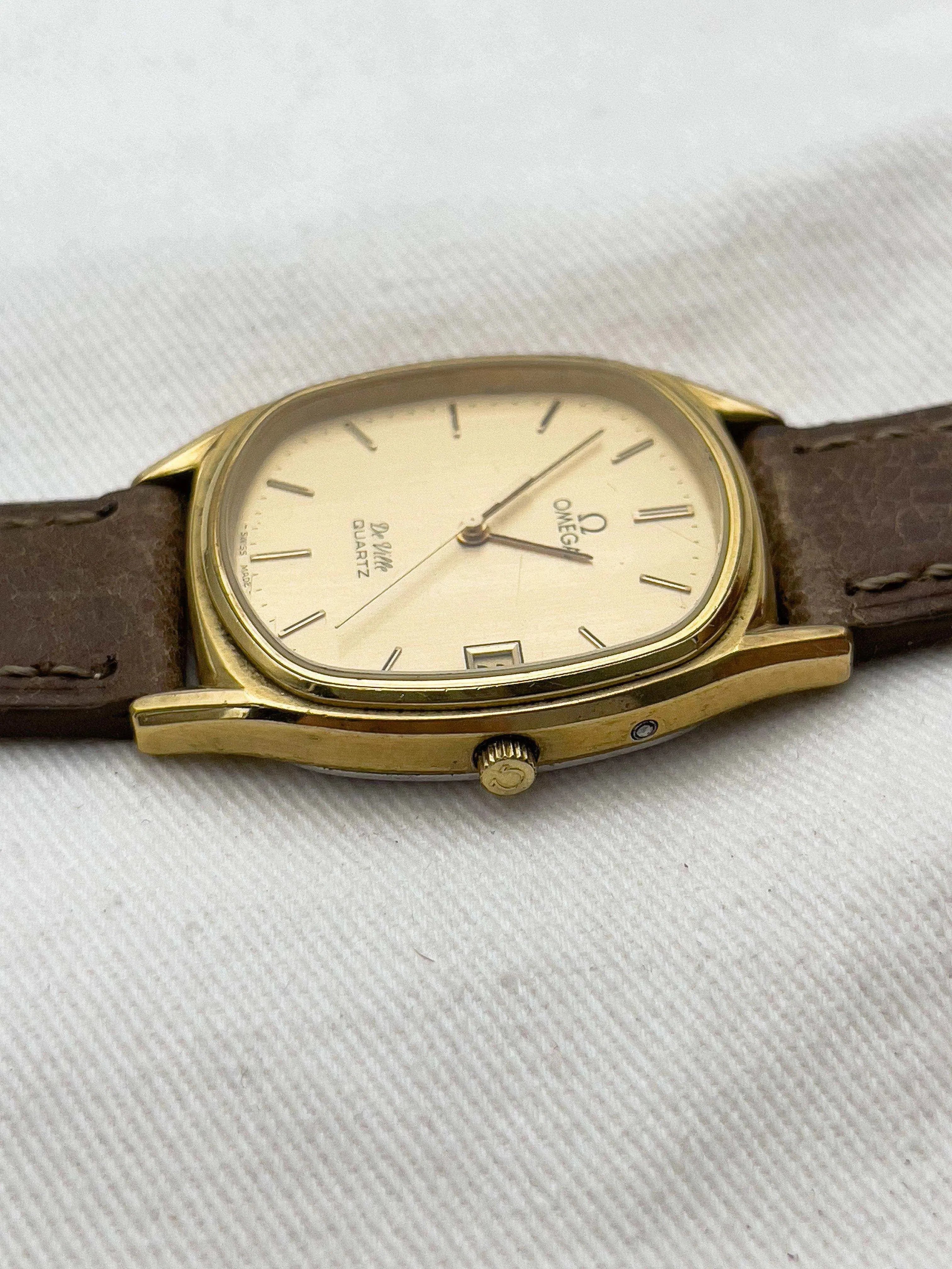 Omega - De Ville Tonneau Plaqué Or Date - 1979 - Atelier Victor Paris - Vintage Watch Shop Dubai
