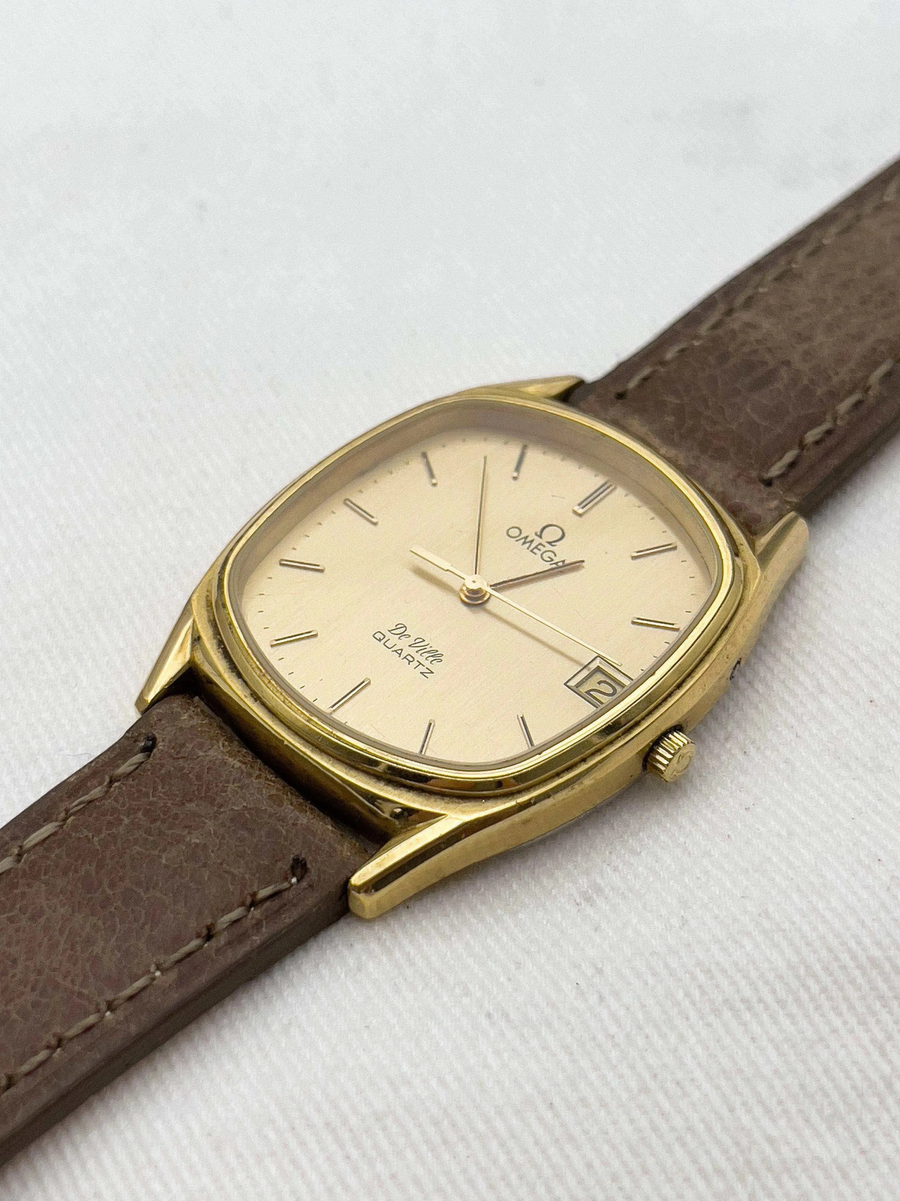 Omega - De Ville Tonneau Plaqué Or Date - 1979 - Atelier Victor Paris - Vintage Watch Shop Dubai