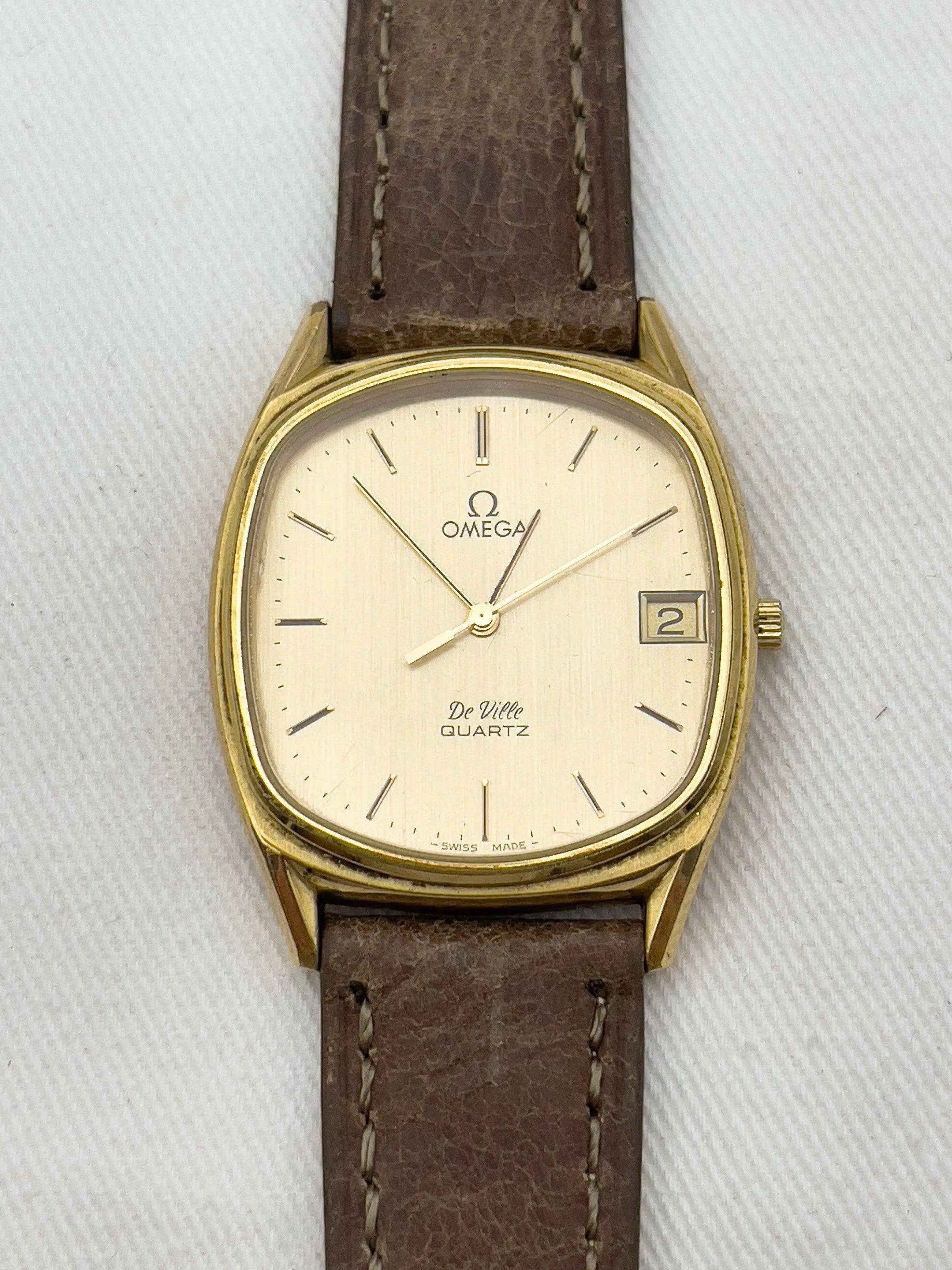 Omega - De Ville Tonneau Plaqué Or Date - 1979 - Atelier Victor Paris - Vintage Watch Shop Dubai