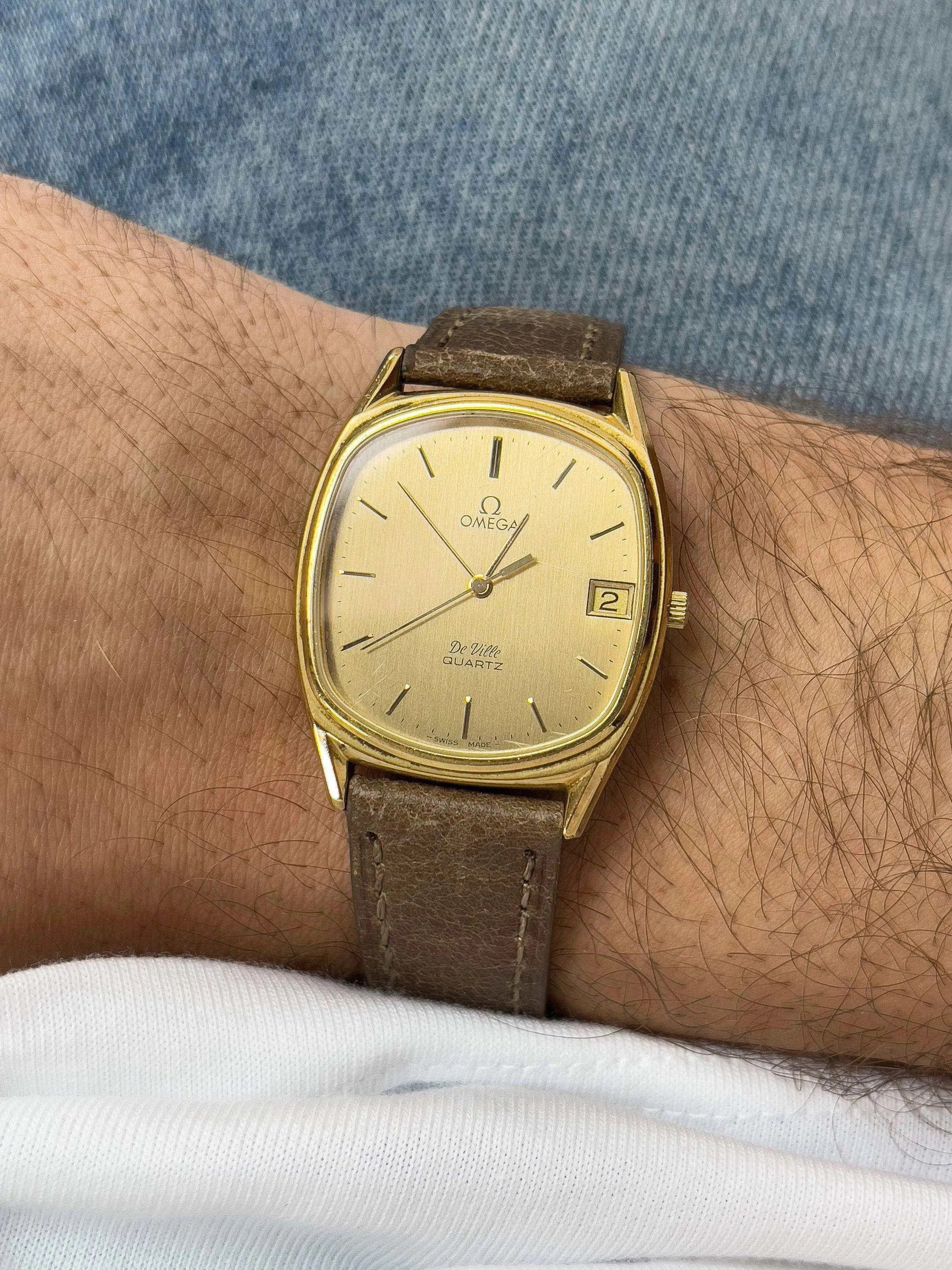 Omega - De Ville Tonneau Plaqué Or Date - 1979 - Atelier Victor Paris - Vintage Watch Shop Dubai