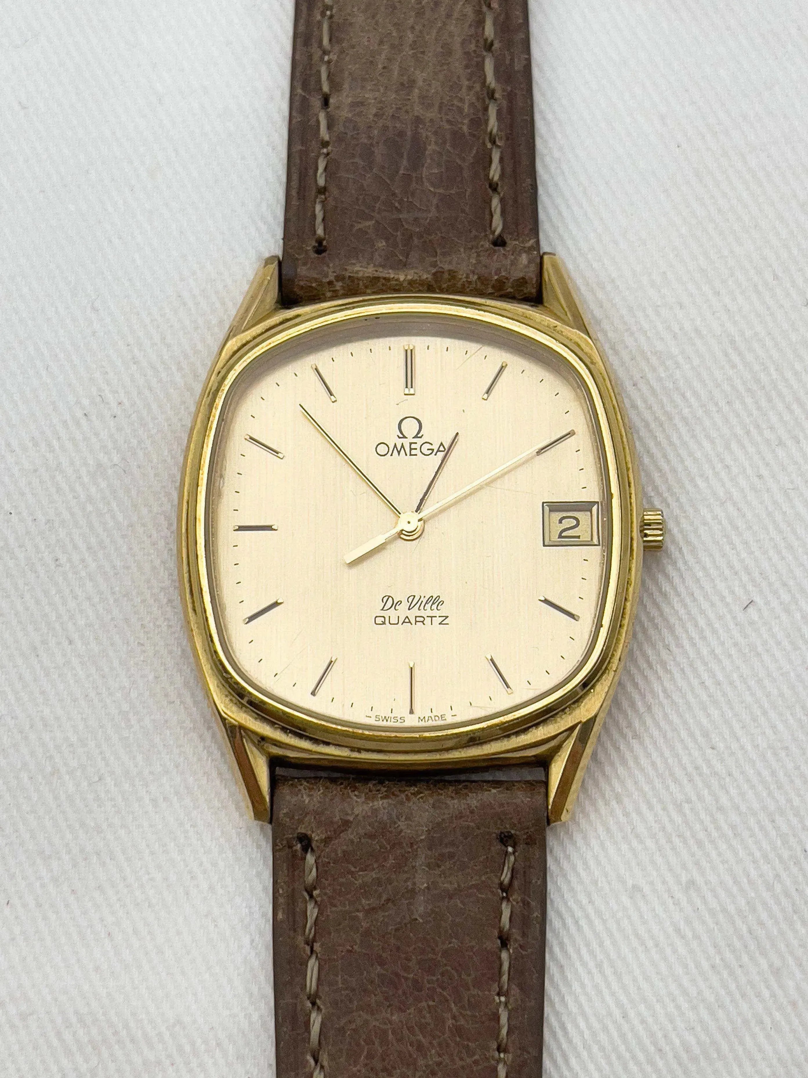 Omega - De Ville Tonneau Plaqué Or Date - 1979 - Atelier Victor - Vintage  Shop
