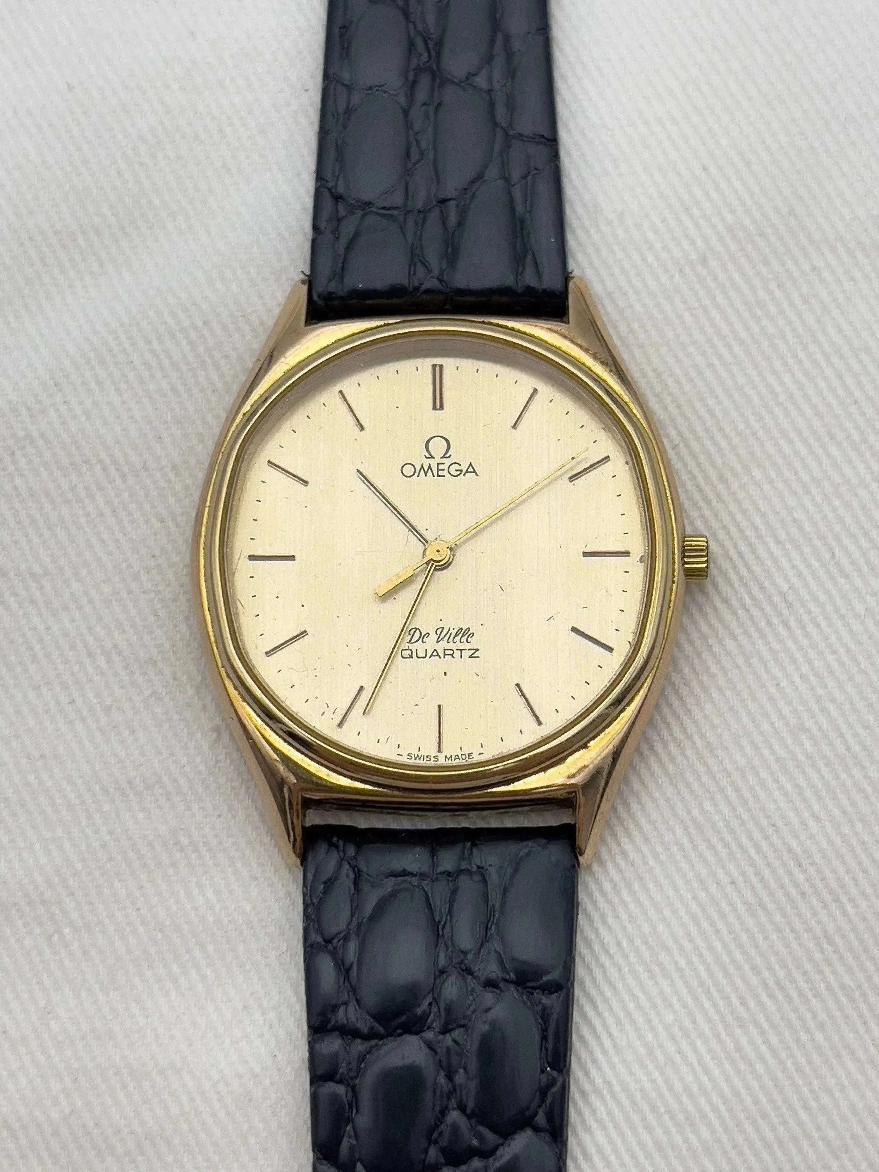 Omega - De Ville Tonneau Plaqué Or Seconde - 1979 - Atelier Victor - Vintage  Shop