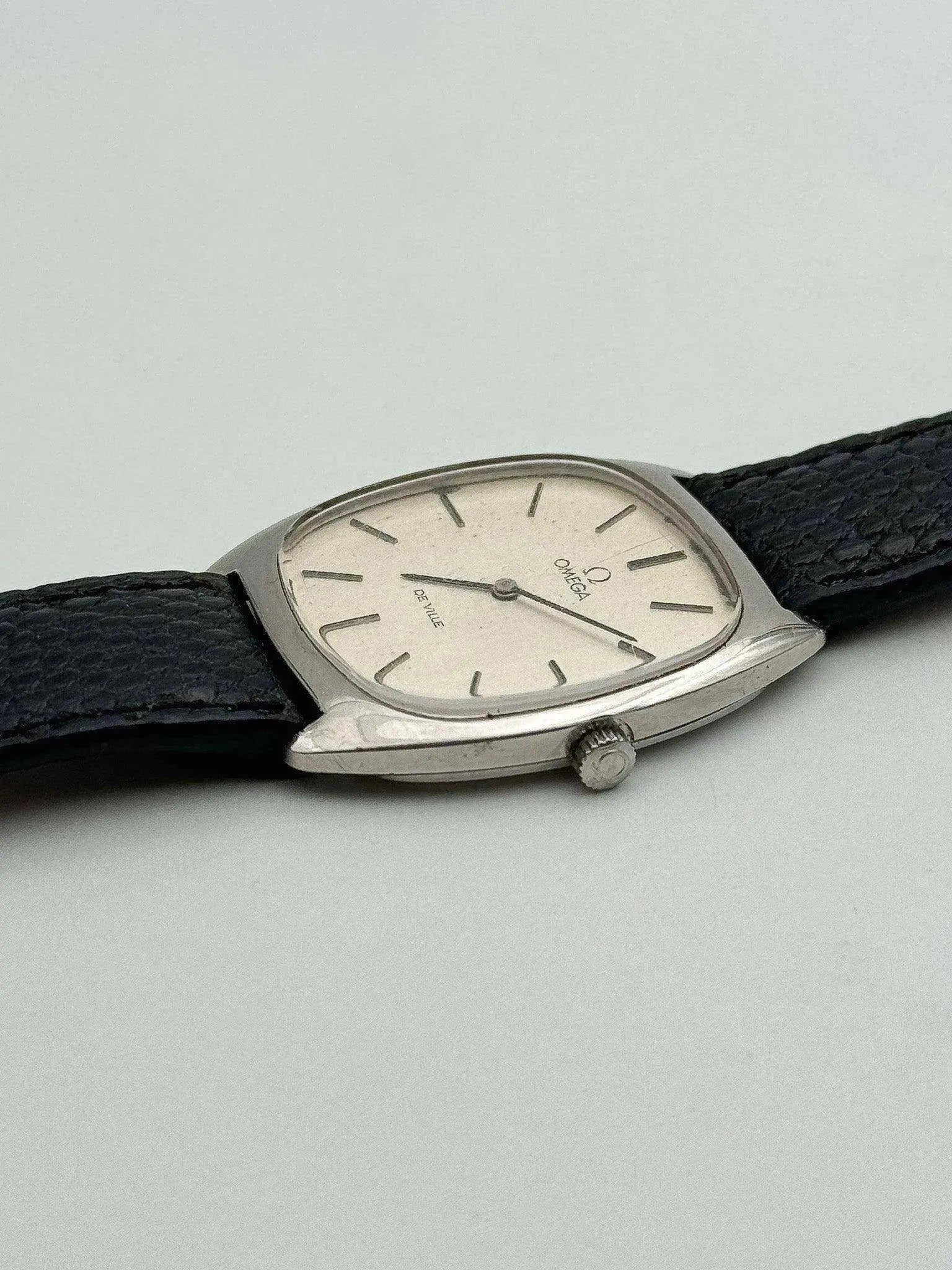 Omega De Ville - Tonneau Silver Dial - 1977 - Atelier Victor Paris - Vintage Watch Shop Dubai