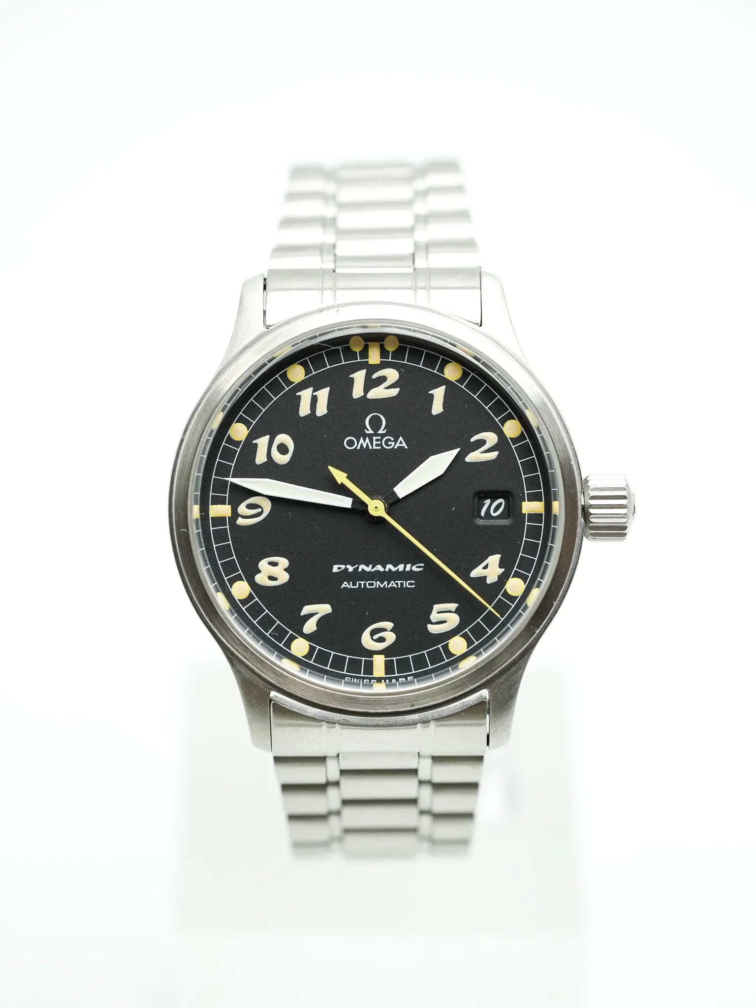 Omega - Dynamic III 166.0310 Fond Noir Index Patinés - 1990s - Atelier Victor - Vintage  Shop