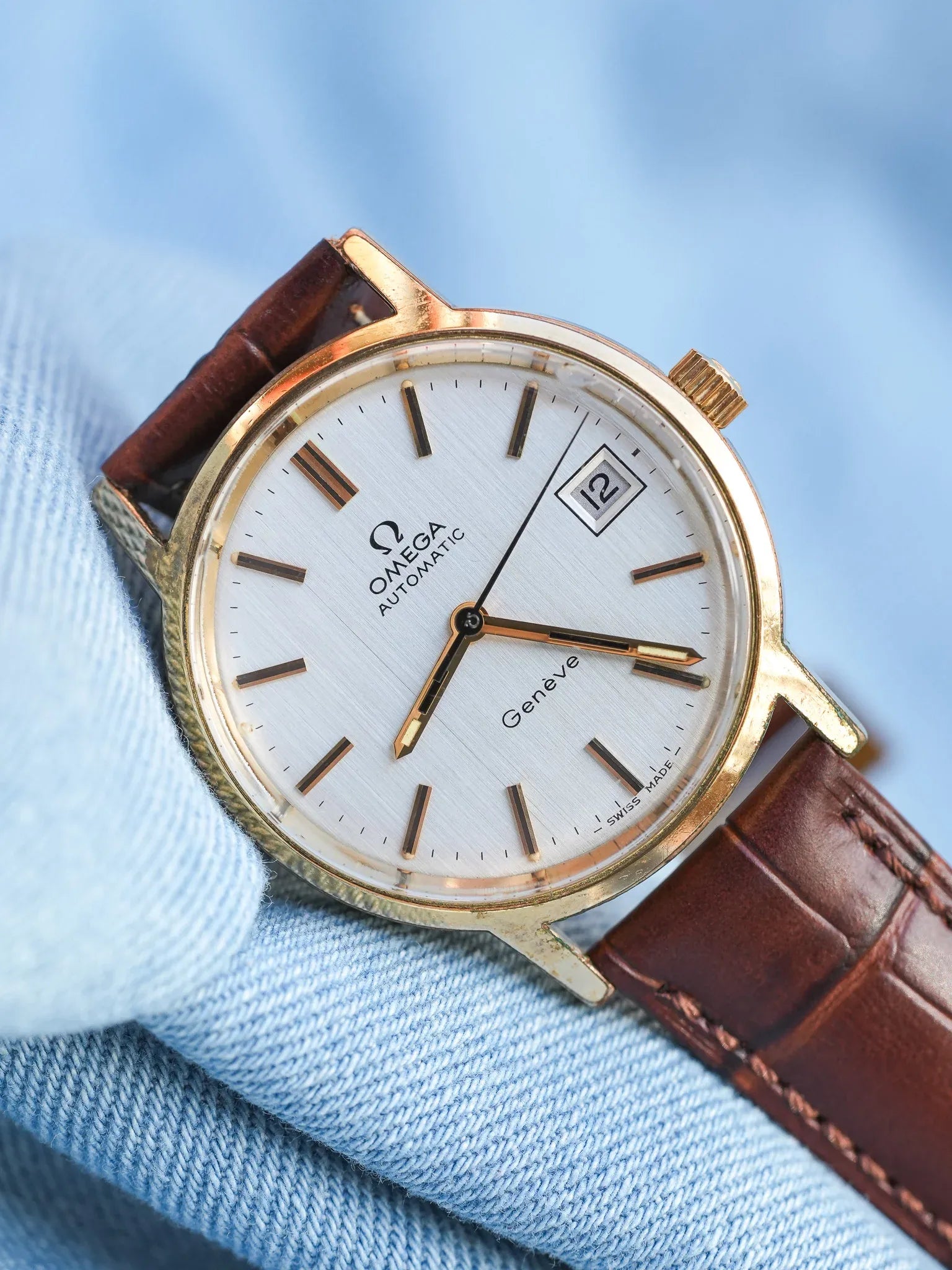 Omega - Genève 166.0163 Plaqué Or Cadran Champagne - 1973 - Atelier Victor - Vintage  Shop