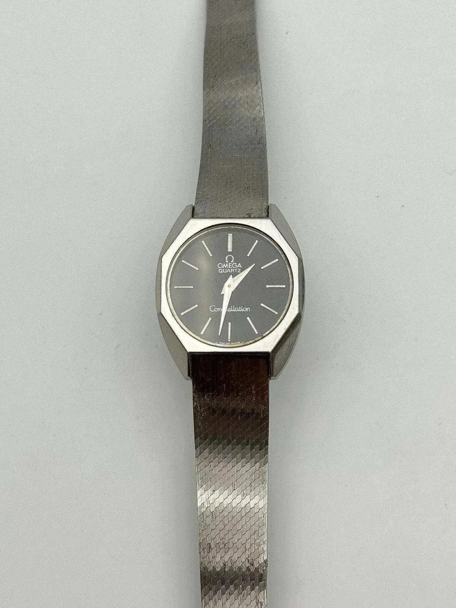 Omega - MIni Constellation 591.0006 Octogonale Noir Acier - 1976 - Atelier Victor