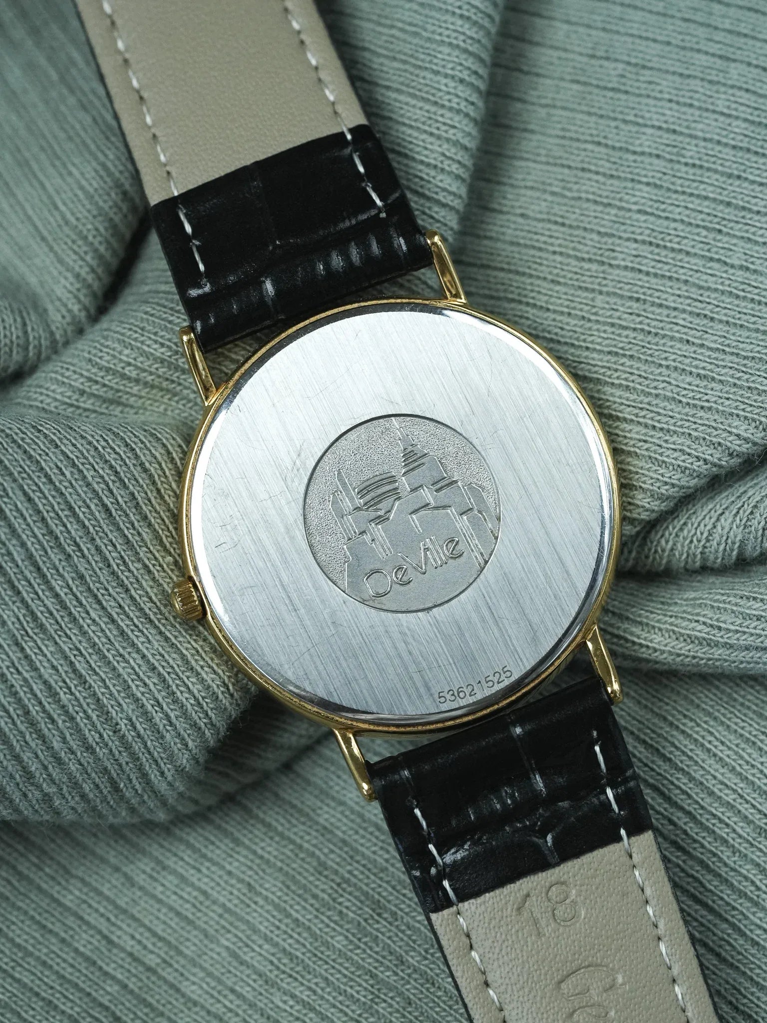 Omega - Gold Plated Round Date White Dial Arabic Numerals - 1991 