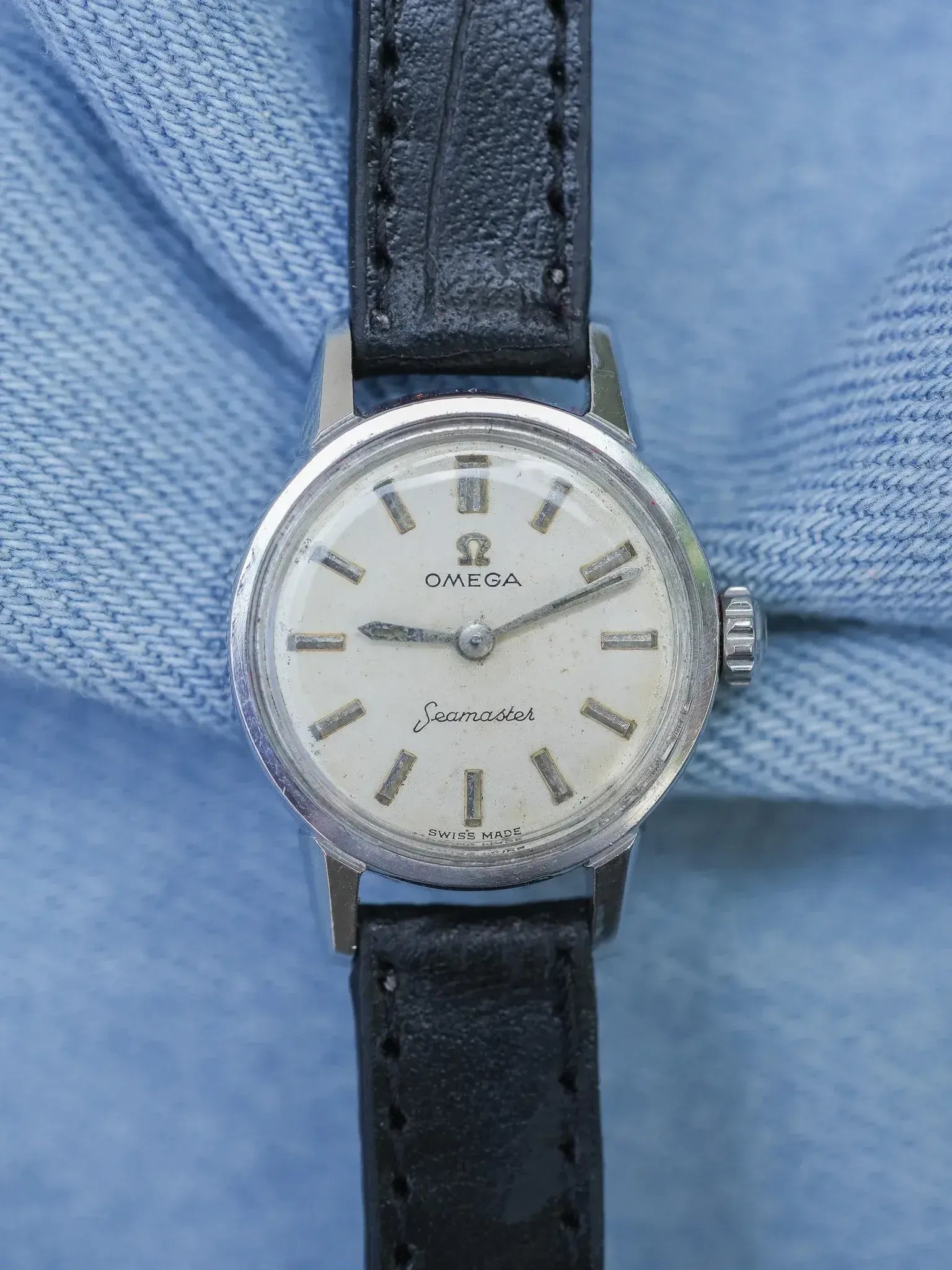 Omega - Seamaster 11074-62-SC Mini Dress Watch Steel Patina Baton Index - 1962 Omega - Seamaster 11074-62-SC Mini Dress Watch Steel Patina Baton Index - 1962