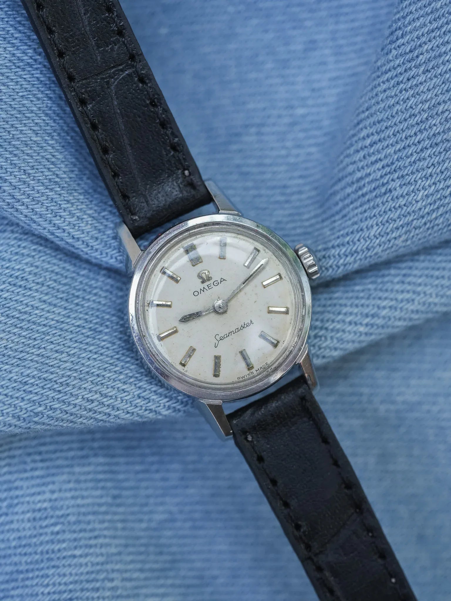 Omega - Seamaster 11074-62-SC Mini Dress Watch Acier Patine Index Baton - 1962 - Atelier Victor