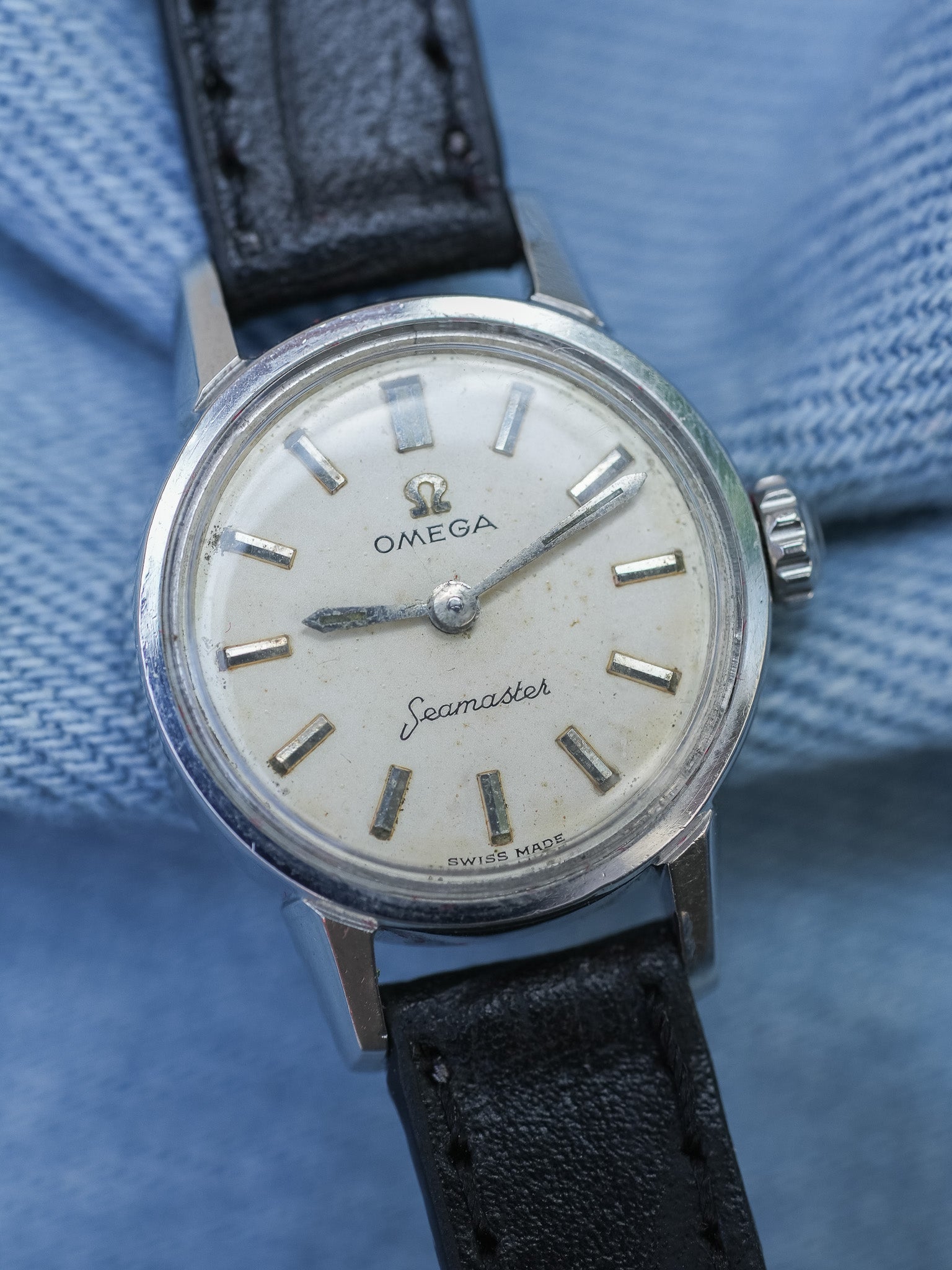 Omega - Seamaster 11074-62-SC Mini Dress Watch Acier Patine Index Baton - 1962 - Atelier Victor - Vintage  Shop