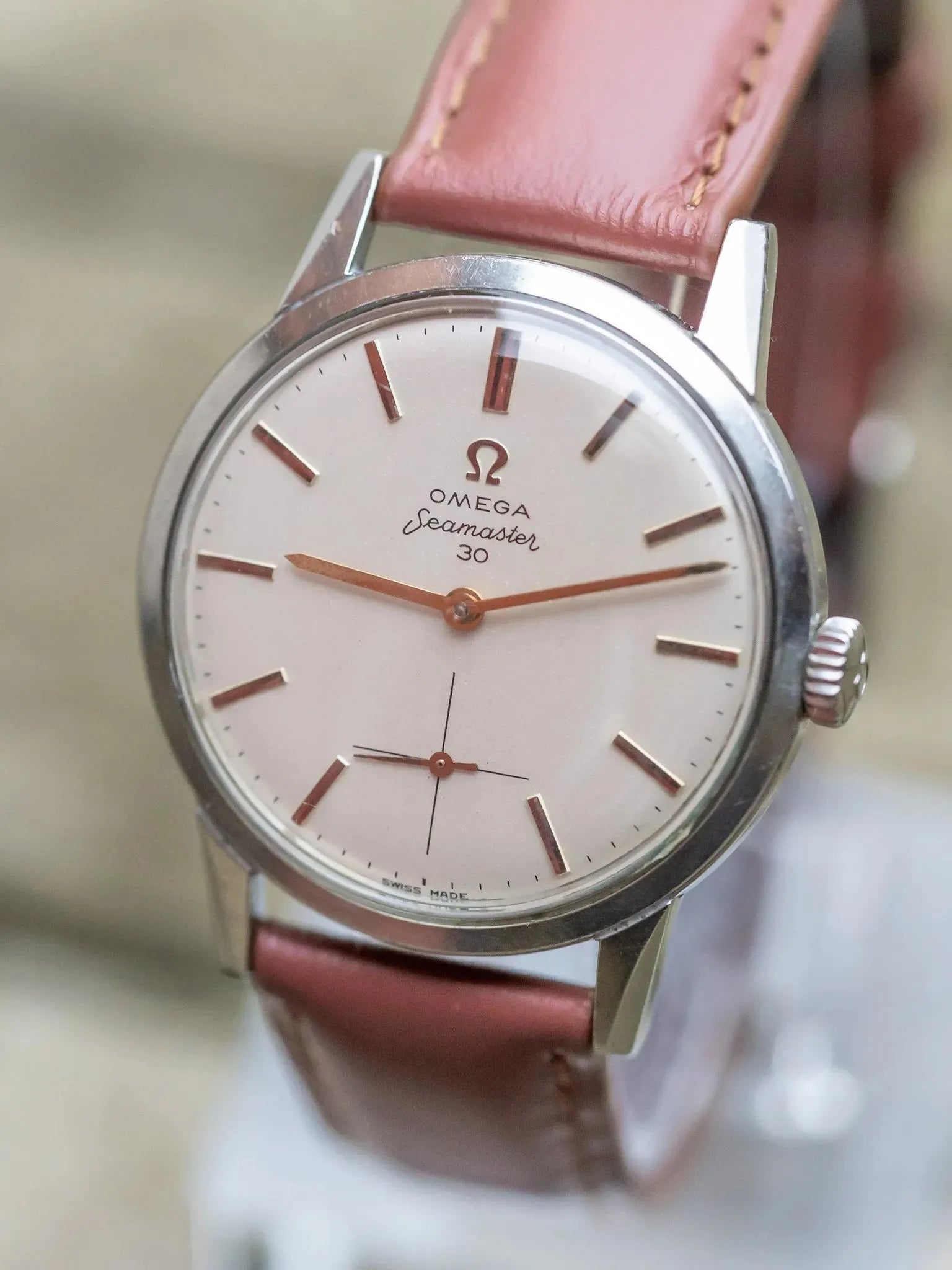 Omega - Seamaster 30 Index Or rose - 1962 - Atelier Victor - Vintage  Shop