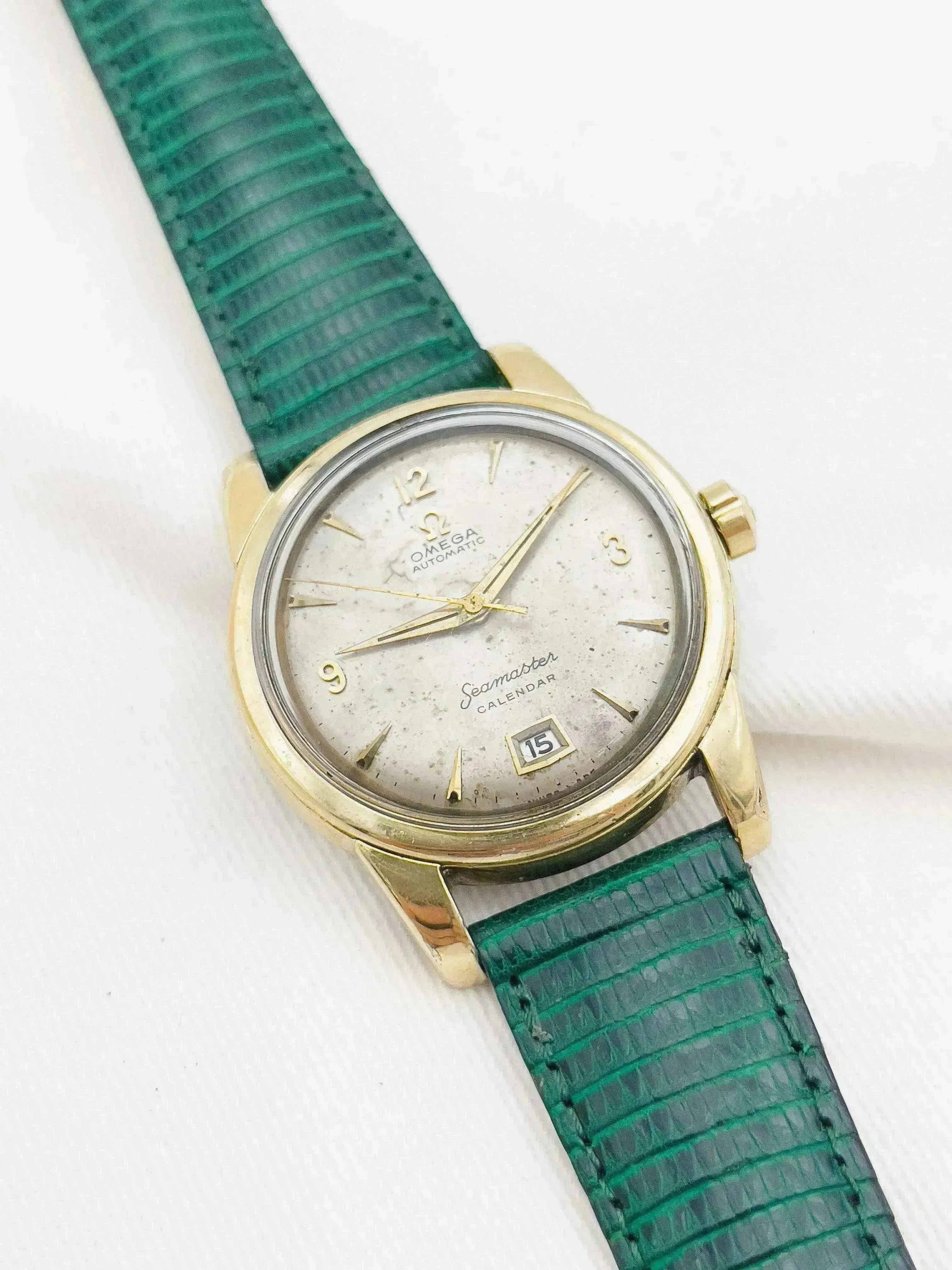 Omega - Seamaster Bumper Calendar Plaqué or Patine - 1954 - Atelier Victor