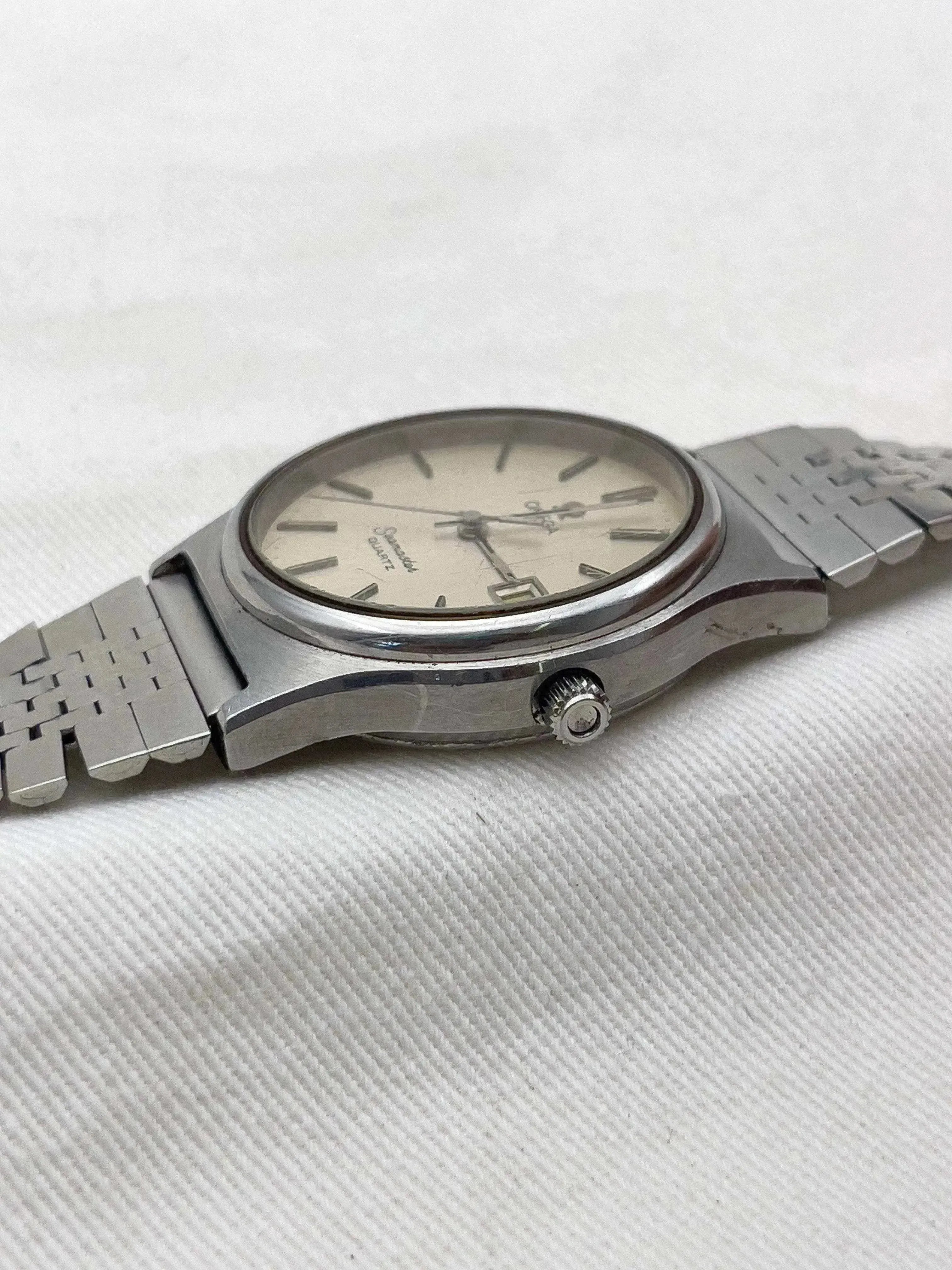 Omega - Seamaster Champagne Patine Acier - boîte - 1976 - Atelier Victor