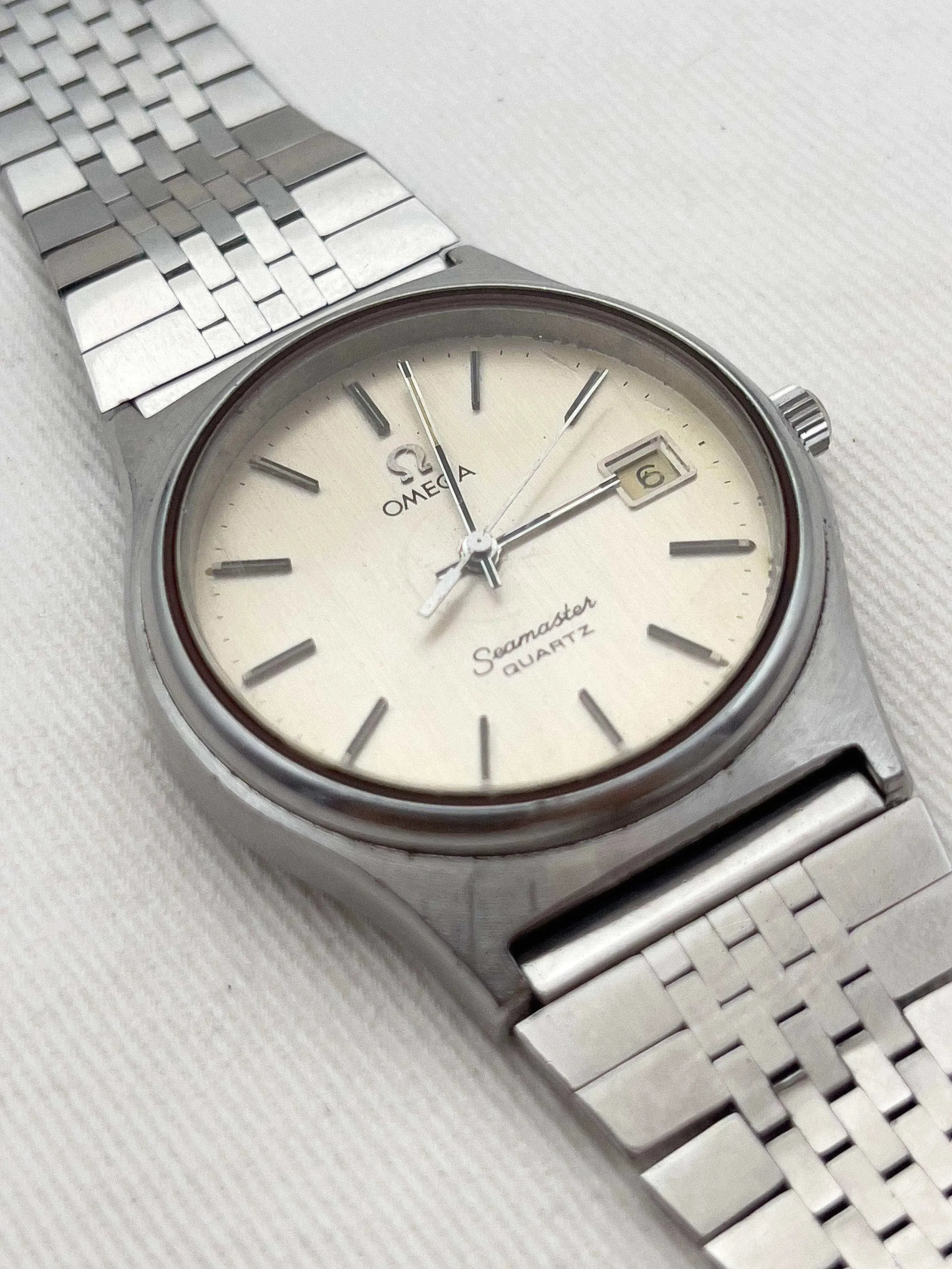 Omega - Seamaster Champagne Patine Acier - boîte - 1976 - Atelier Victor