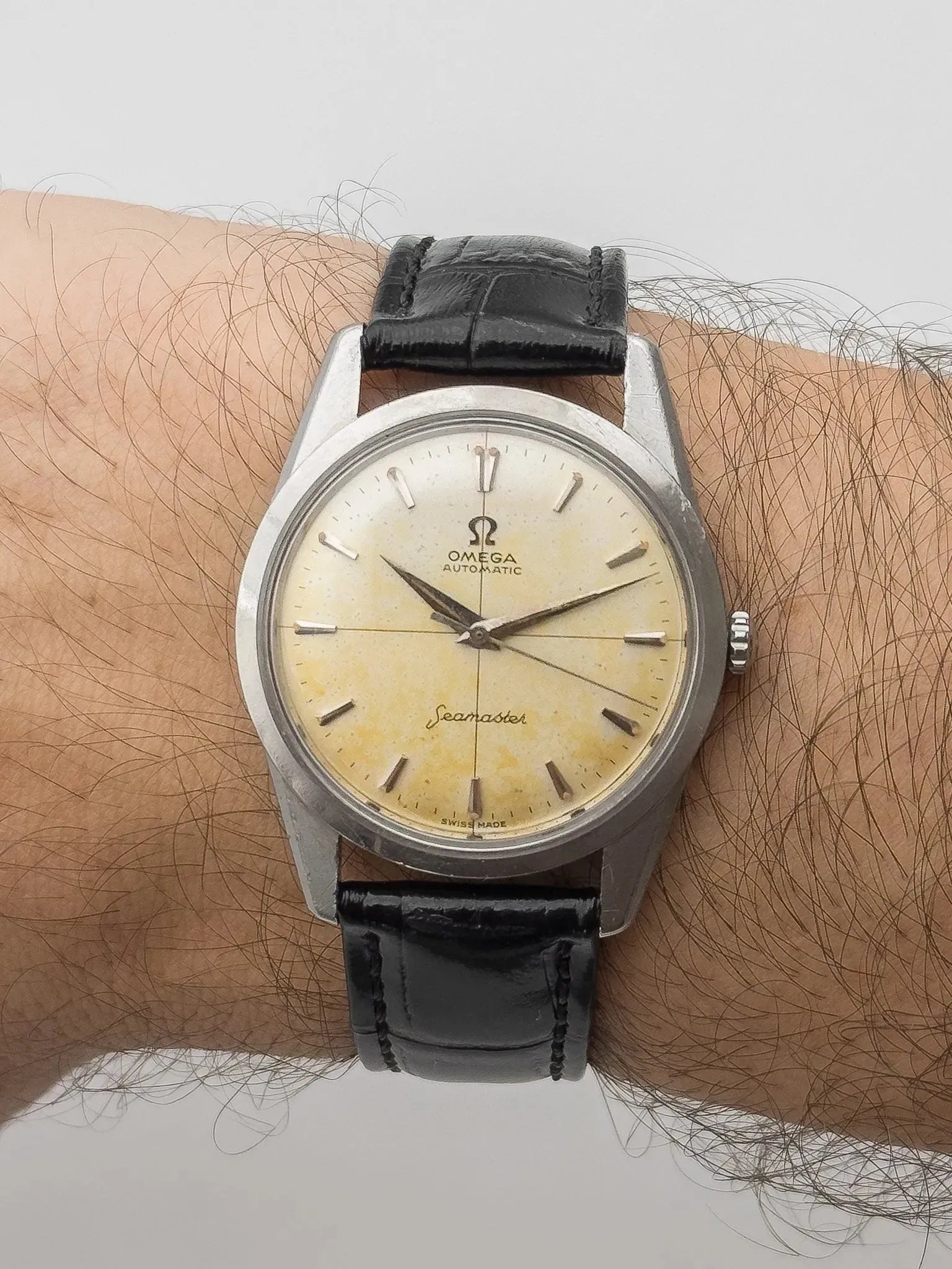 Omega - Seamaster Crosshair Patine - 1961 - Atelier Victor - Vintage  Shop
