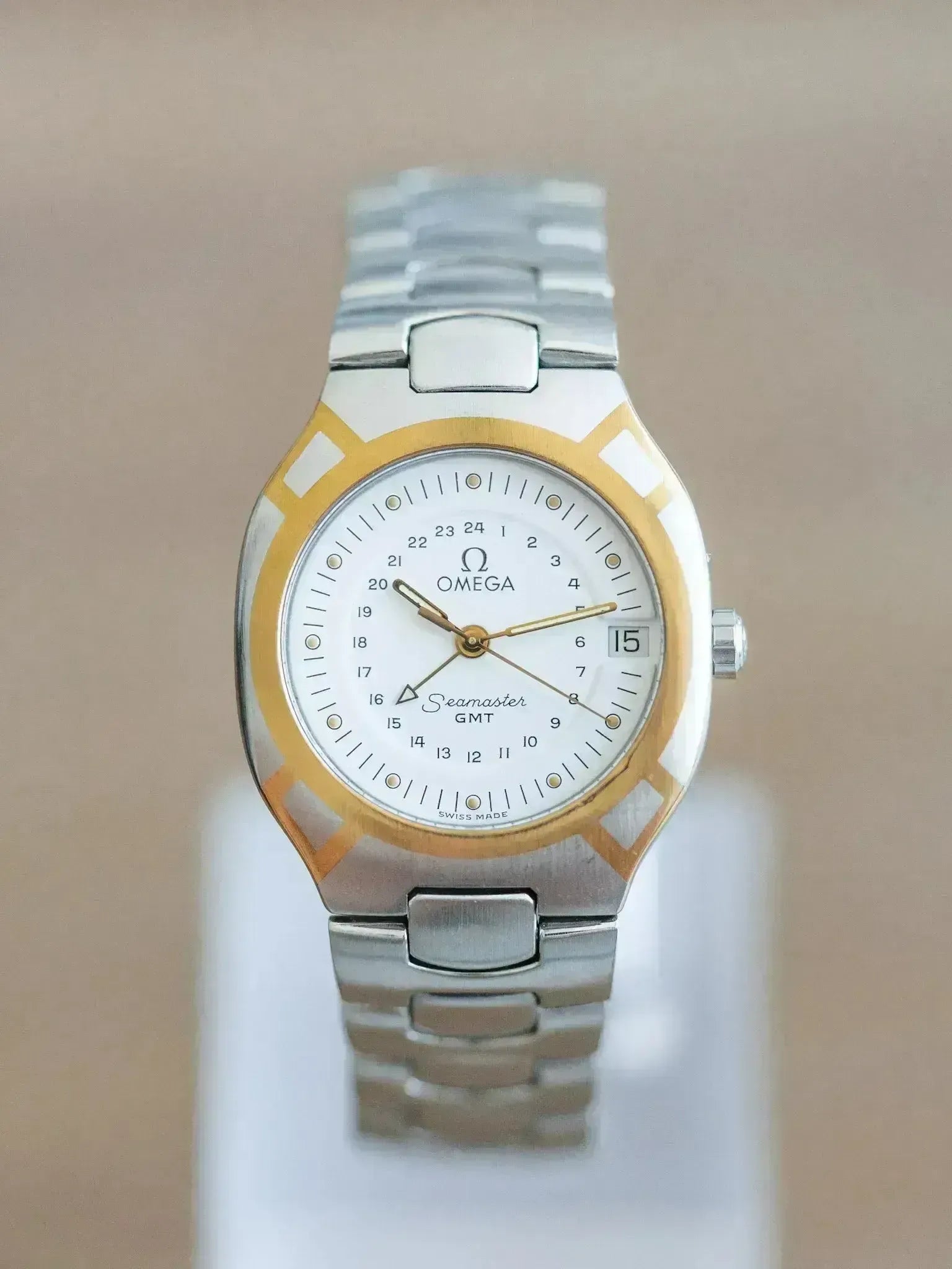omega seamaster polaris シルバー×ゴールド Omega - Seamaster GMT Polaris Stainless Steel 18k Gold - 1986