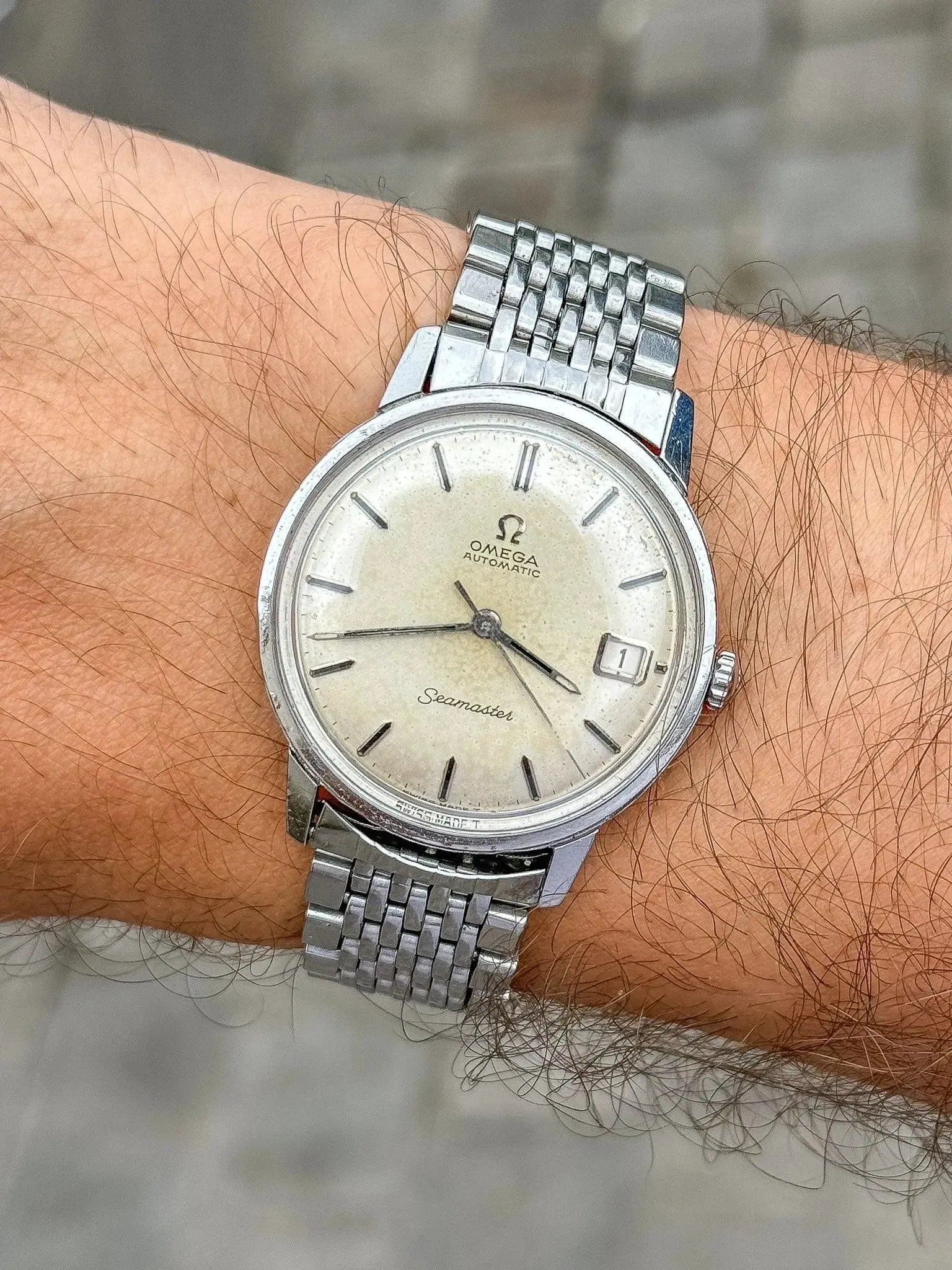 Omega - Seamaster Patine Grain de Riz - 1966 - Atelier Victor - Vintage  Shop