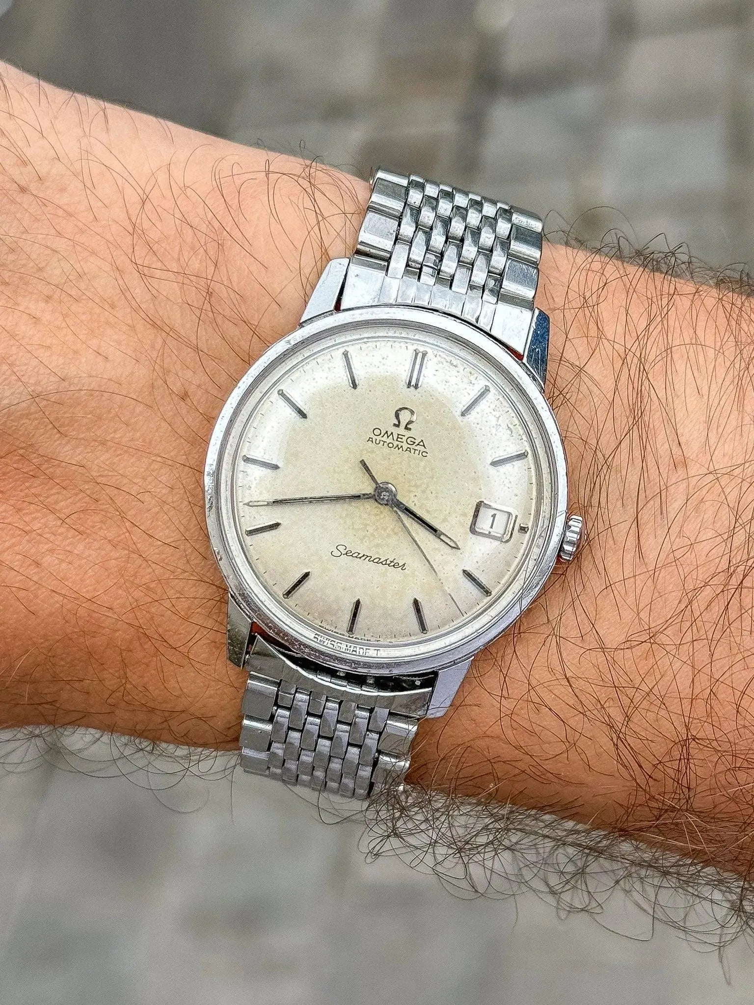 Omega - Seamaster Patine Grain de Riz - 1966 - Atelier Victor - Vintage  Shop