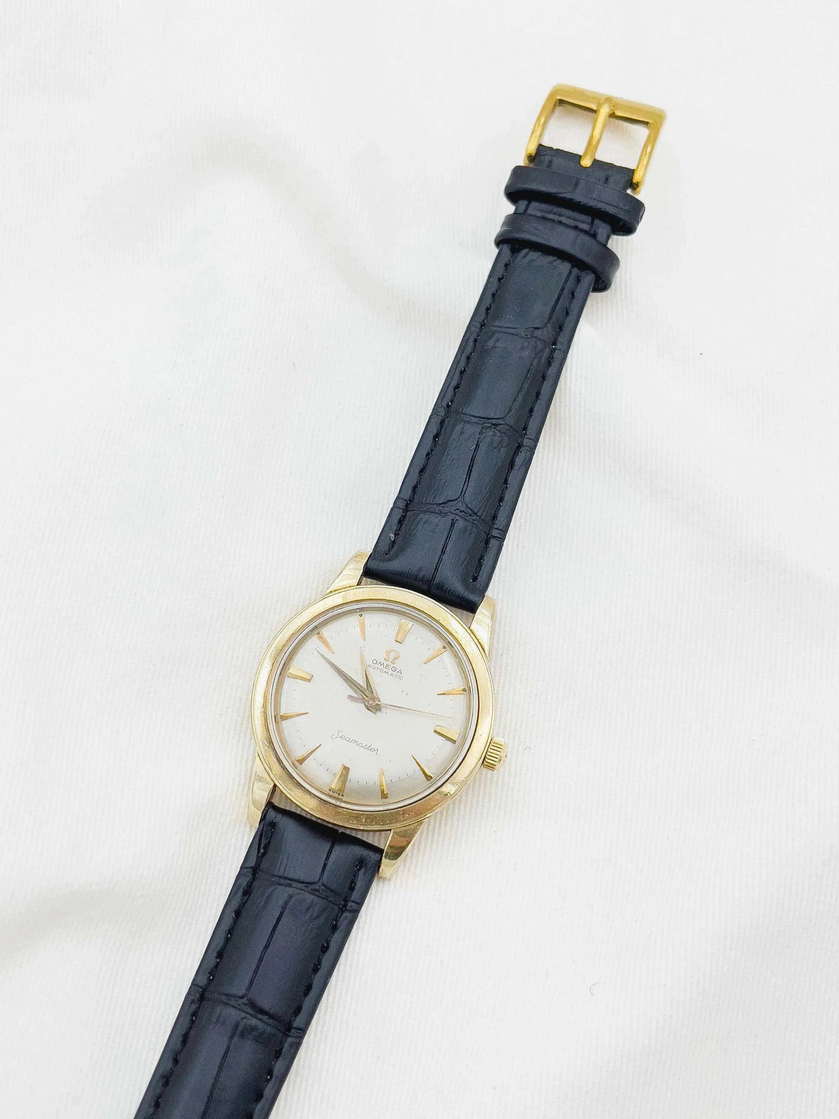 Omega - Seamaster Plaqué or cadran Champagne - 1958 - Atelier Victor Paris - Vintage Watch Shop Dubai