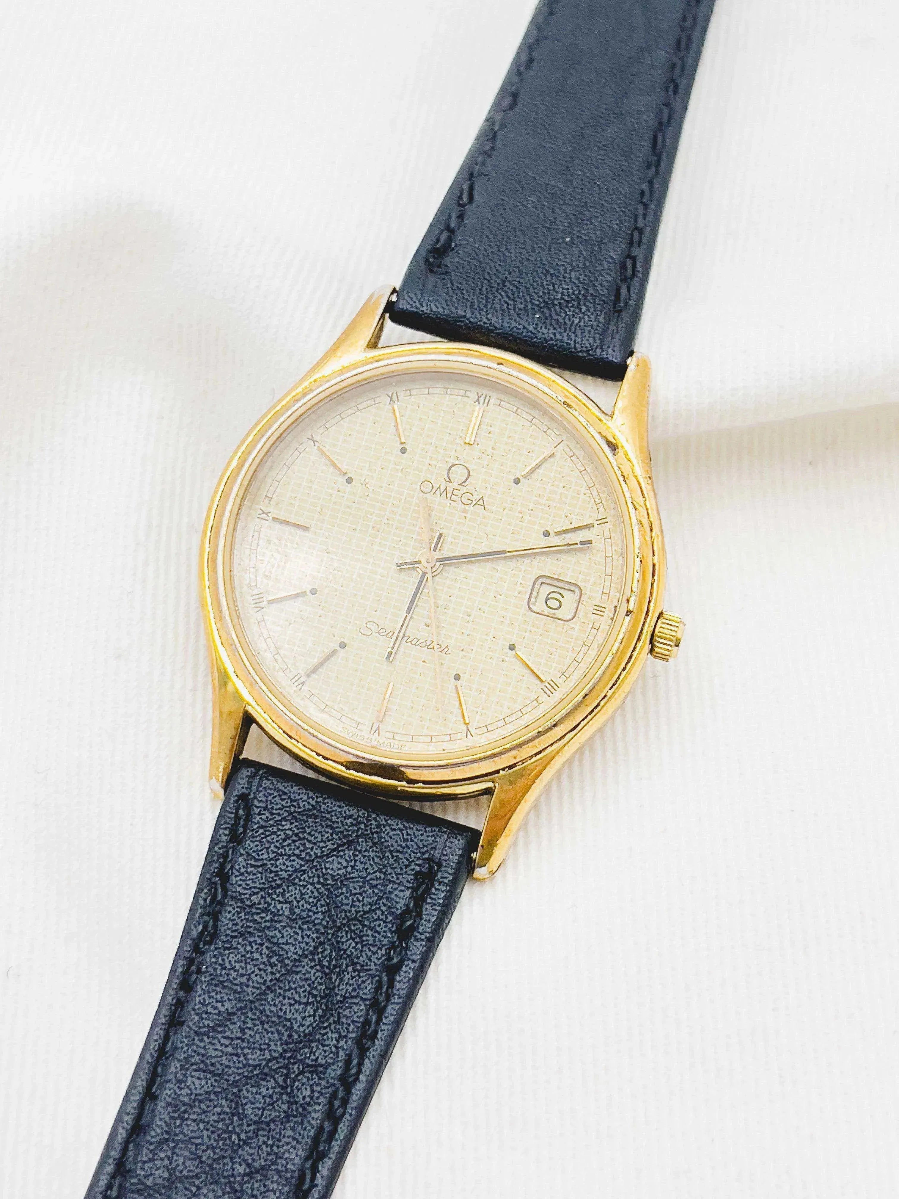Omega - Seamaster Plaqué or Circle Date - 1982 - Atelier Victor Paris - Vintage Watch Shop Dubai
