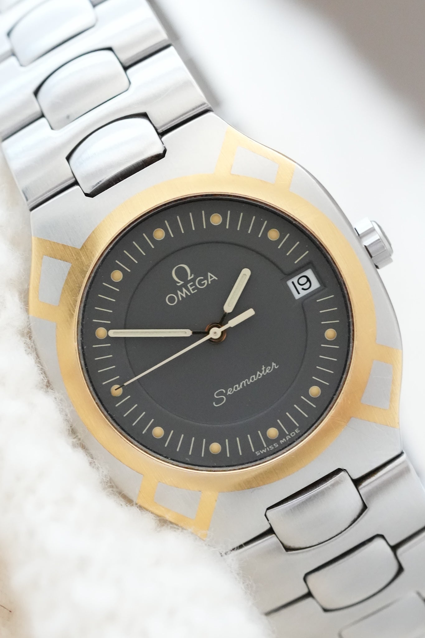 Omega - Seamaster Polaris Acier Or 18K Anthracite #2 - 1991 - Atelier Victor - Vintage  Shop