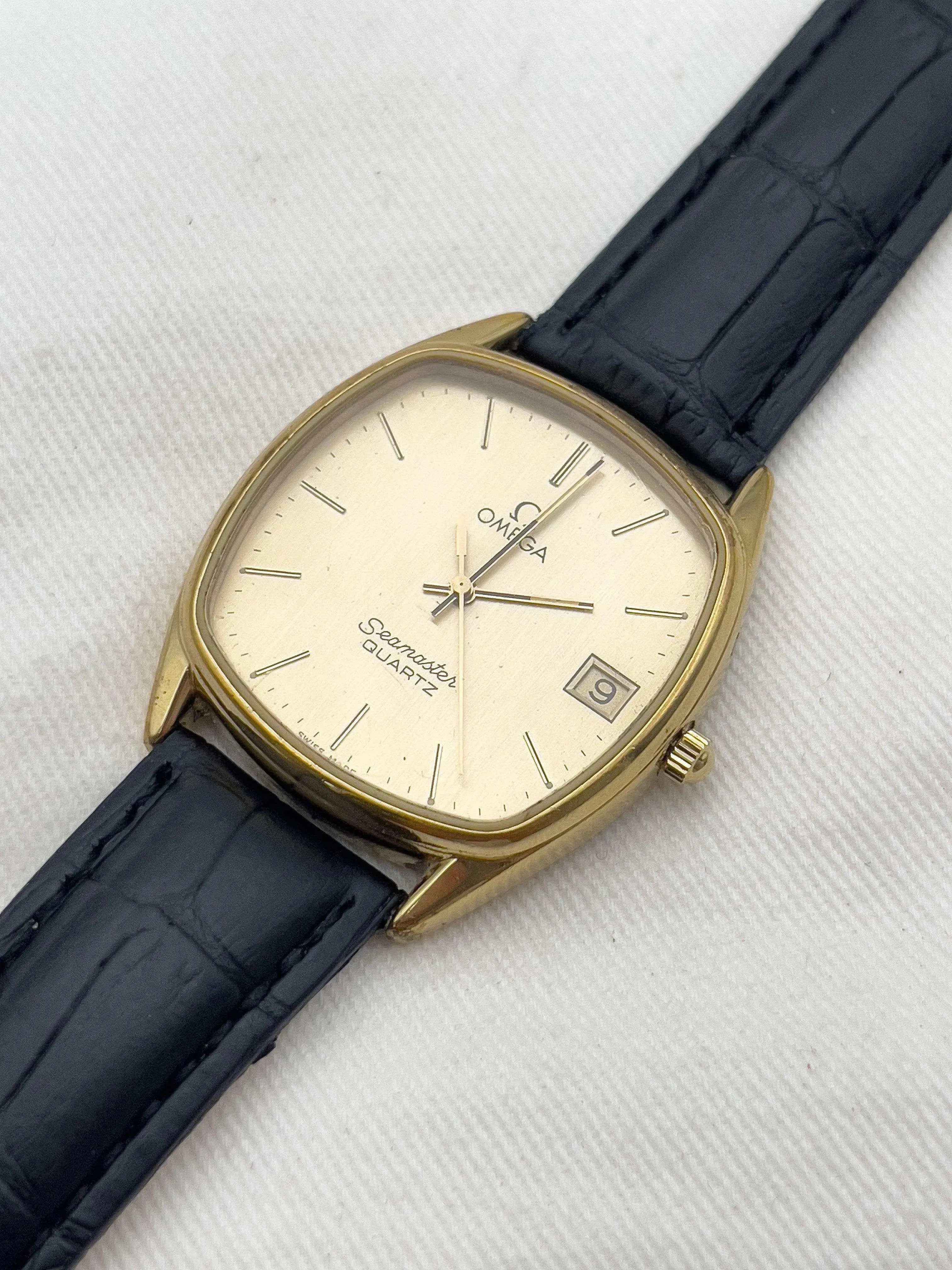 Omega - Seamaster Tonneau Gold Date - 1982 - Atelier Victor Paris - Vintage Watch Shop Dubai