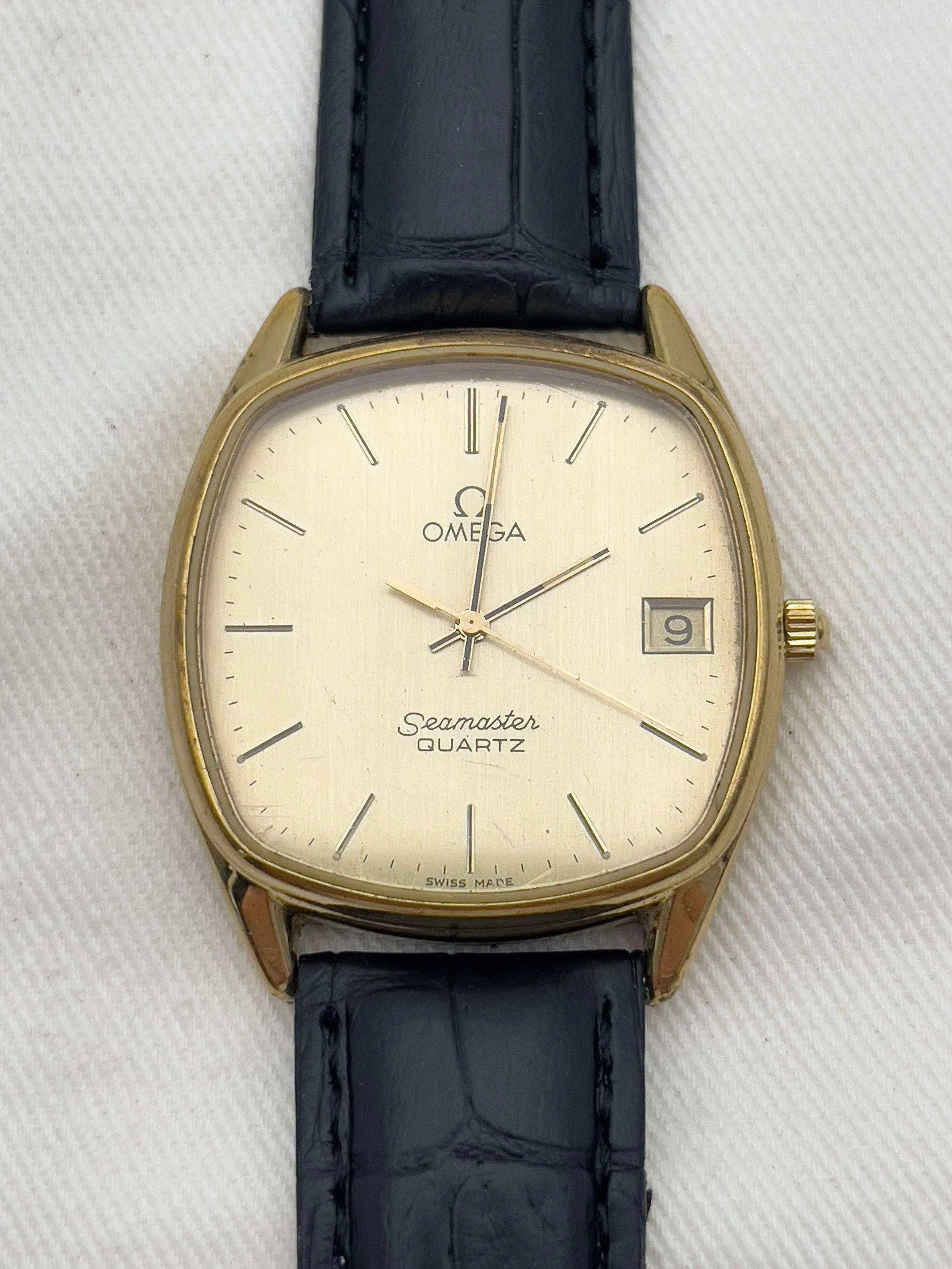 Omega - Seamaster Tonneau Gold Date - 1982 - Atelier Victor Paris - Vintage Watch Shop Dubai
