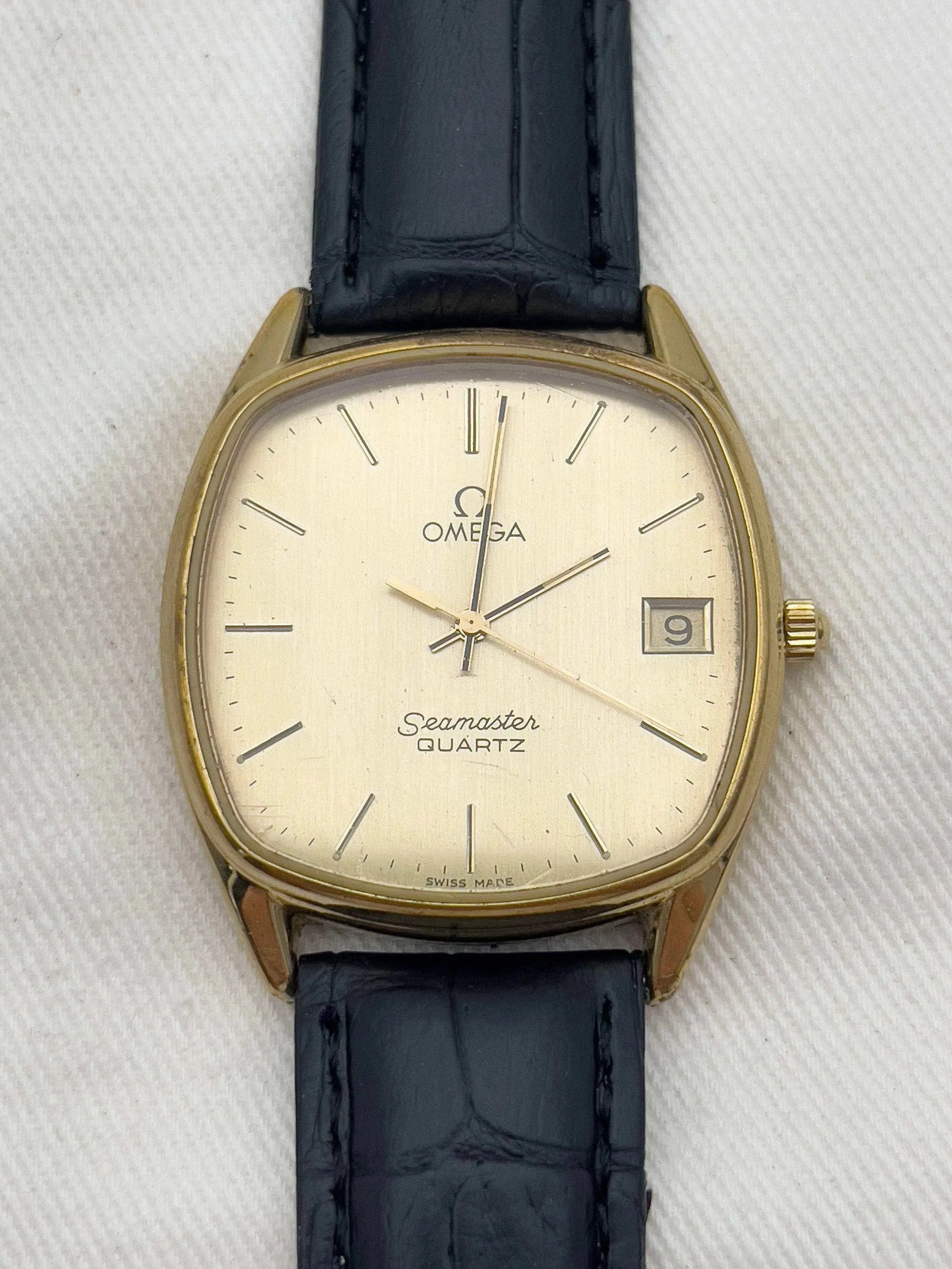 Omega - Seamaster Tonneau Gold Date - 1982 - Atelier Victor - Vintage  Shop
