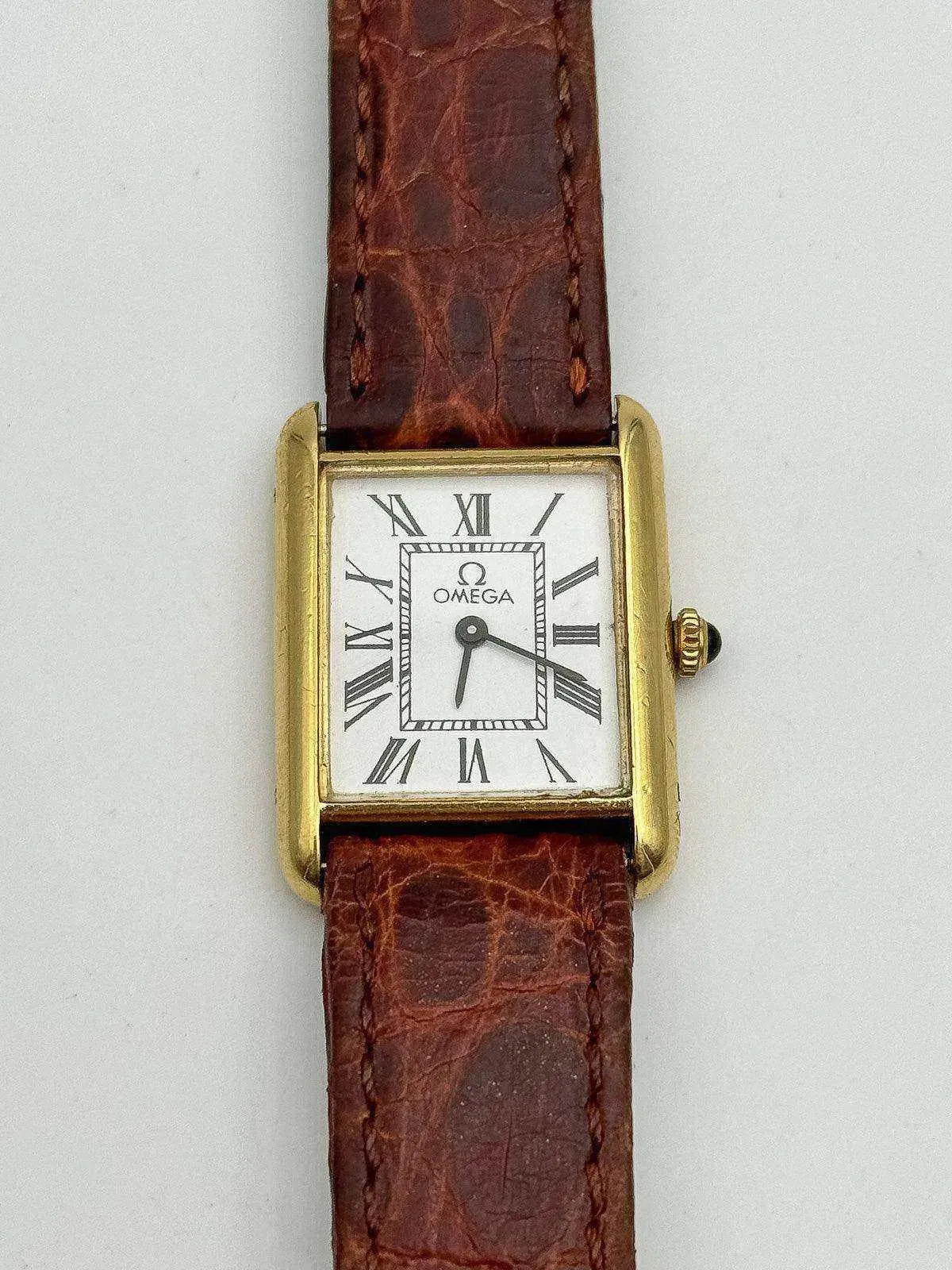 Omega - Tank Or 18k Cadran Blanc - 1978 - Atelier Victor Paris - Vintage Watch Shop Dubai